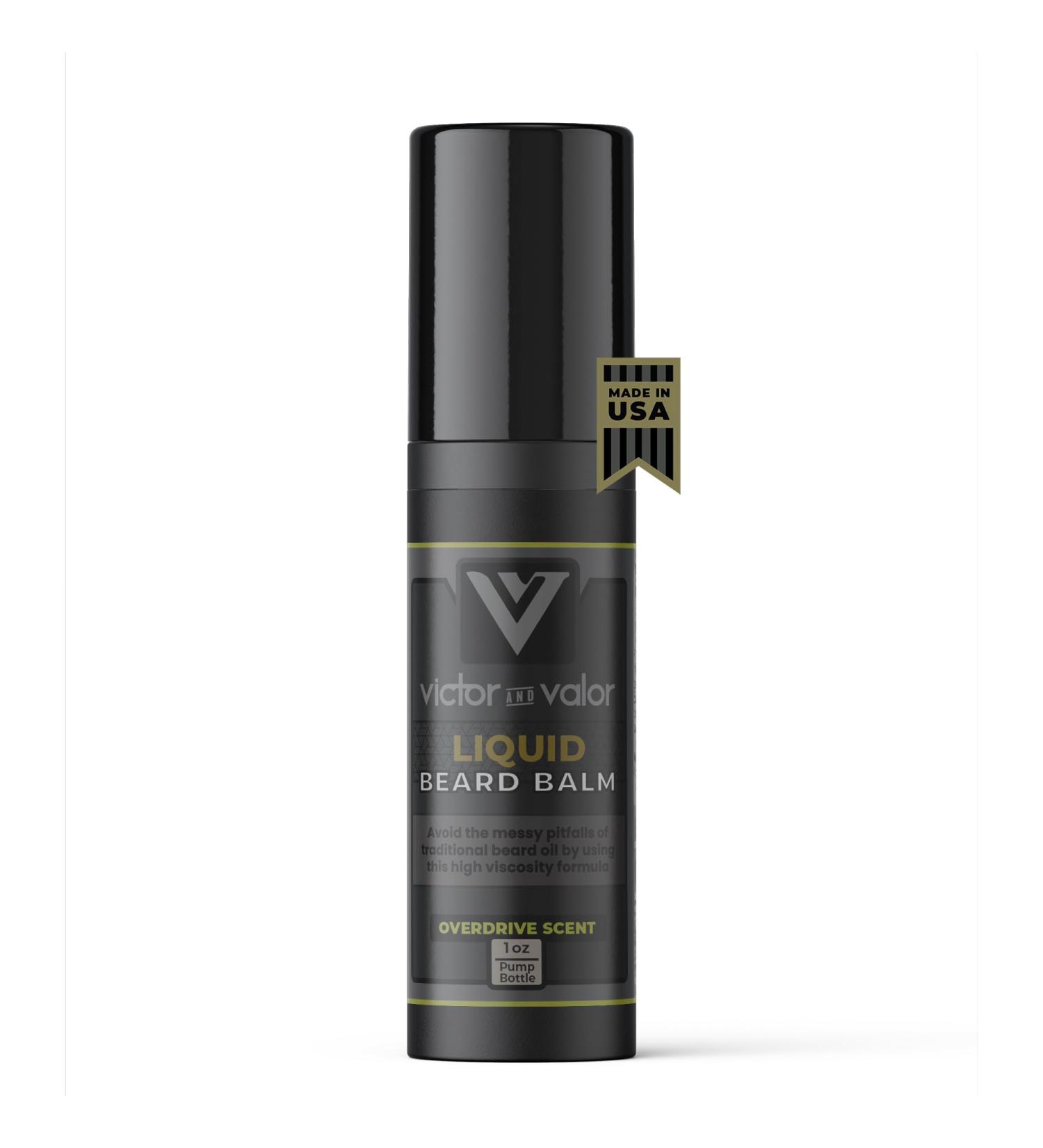 Liquid Beard Balm - Moisturizing Oils & Shea Butter for Men's Grooming | High Viscosity Condition & Style | Overdrive 1 Oz - Buy Online on GoSupps.com