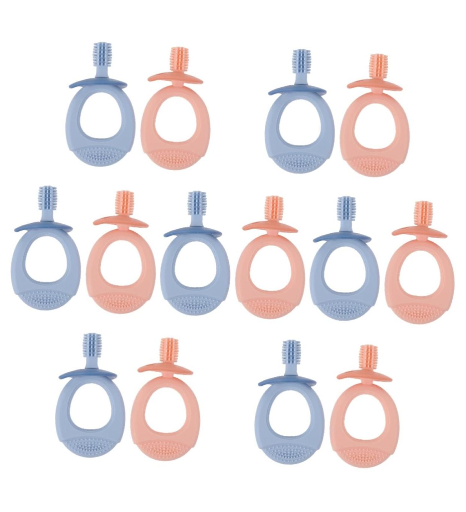 TOVINANNA 14 STK Silicone Toothbrush for Babies & Toddlers | Oral Care Teething Toys - Buy Online on GoSupps.com