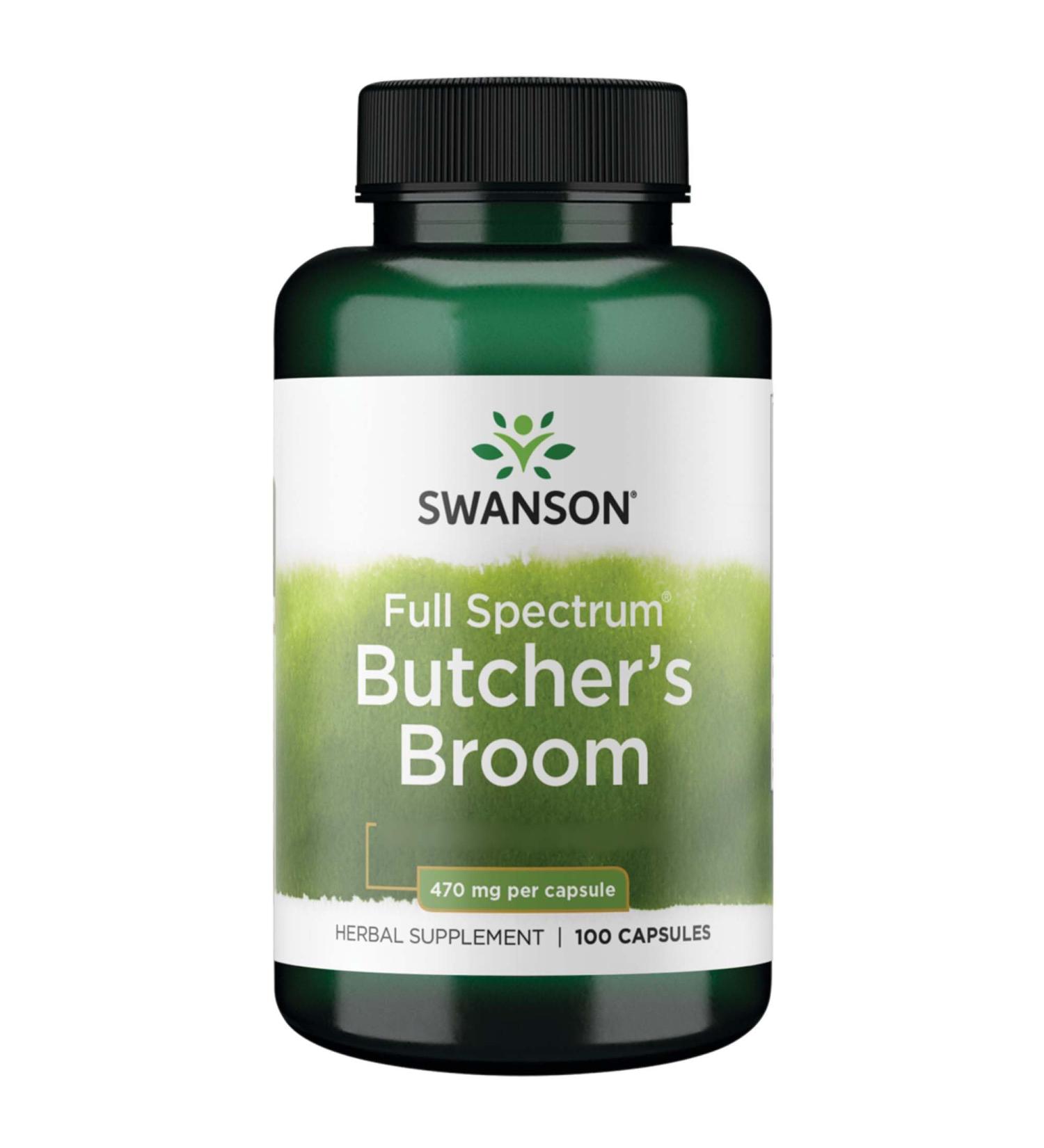 Swanson Full Spectrum Butcher's Broom (Datura) 470mg 100 Capsules Soy Free Gluten Free Non-GMO - Buy Online on GoSupps.com