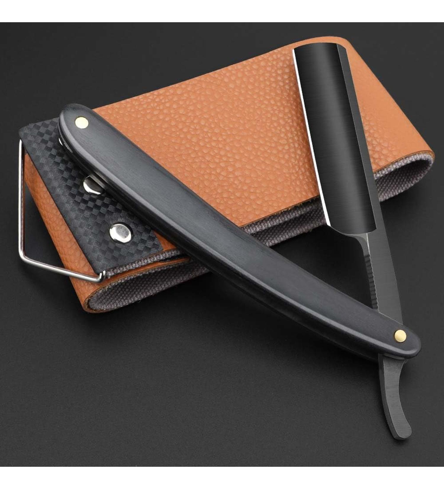 Professional Straight Edge Barber Razor - Premium Stainless Steel Shaver for Men | Home & Salon Grooming (NO.179 - Buy Online on GoSupps.com