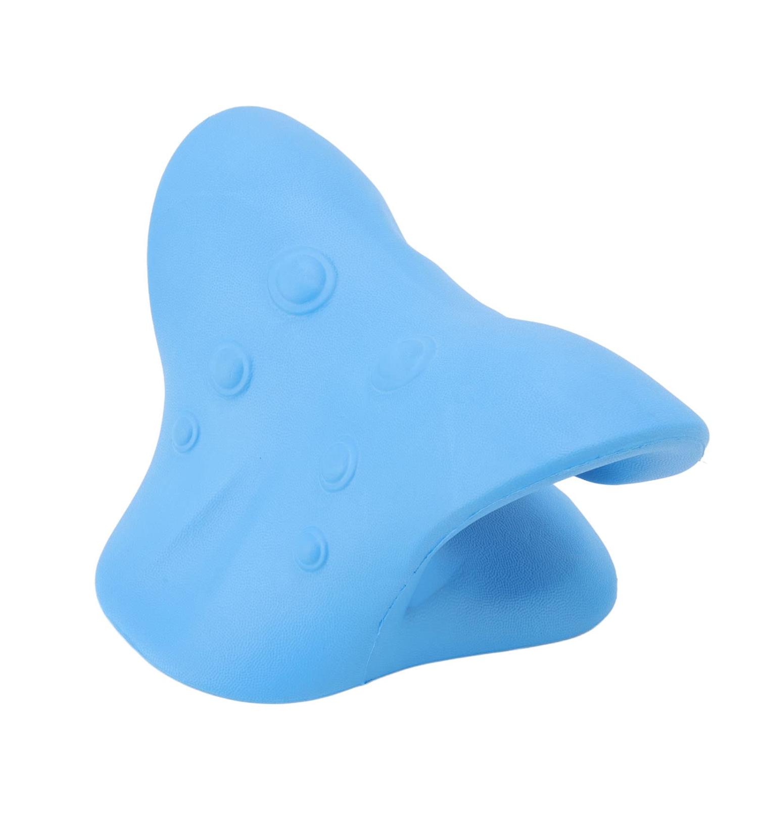 Neck and Shoulder Relaxer Portable Neck Stretcher Chiropractic Pillow Cervical Traction Device for Relieve TMJ Headache Muscle Tension Spine Alignment Stiffness Relief(Blue) - Buy Online on GoSupps.com