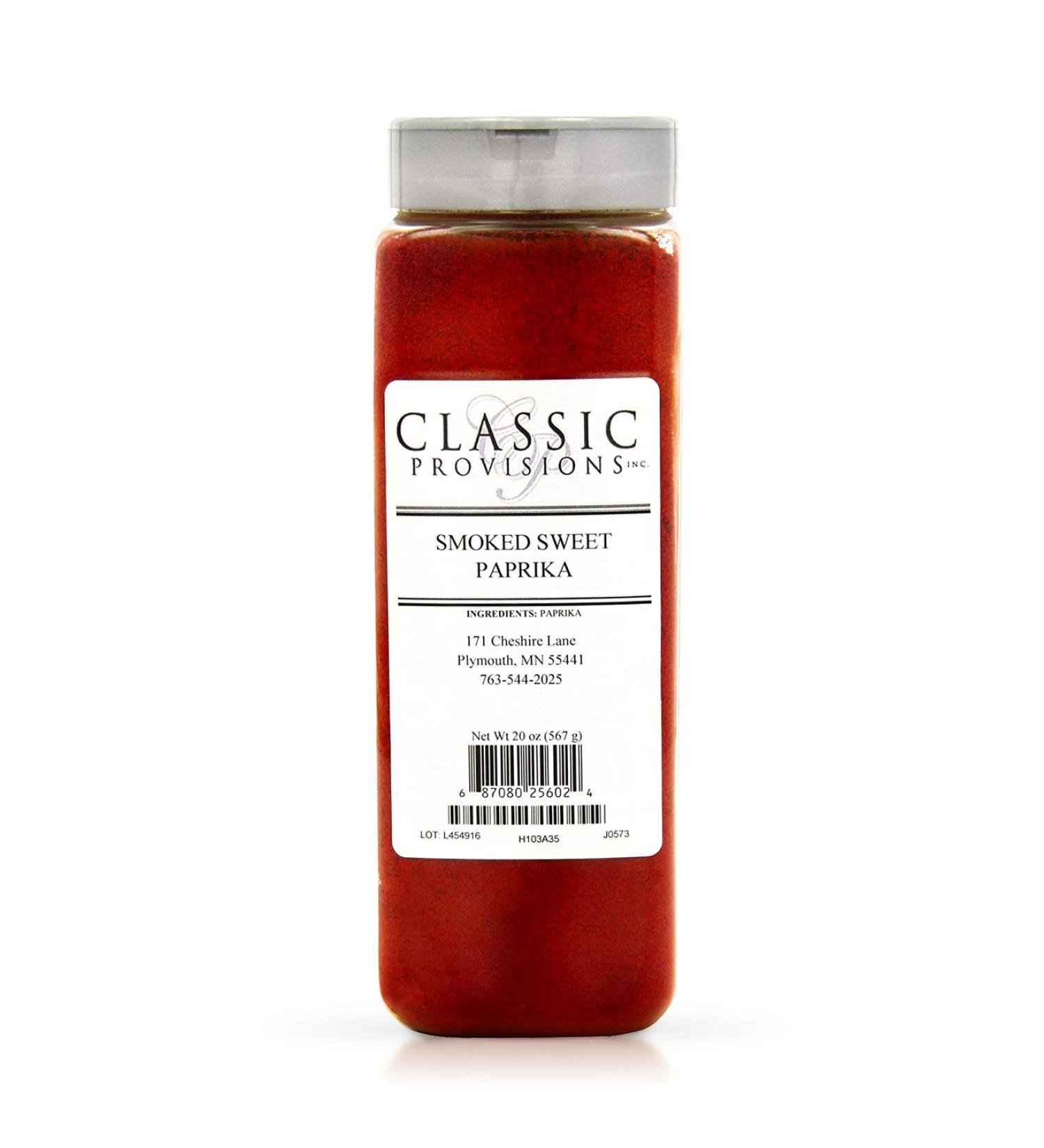 Classic Provisions Smoked Sweet Paprika - 20 Ounce | Authentic Spanish Cuisine Spices for Fish, Meat, BBQ Sauce, and More - Buy Online on GoSupps.com