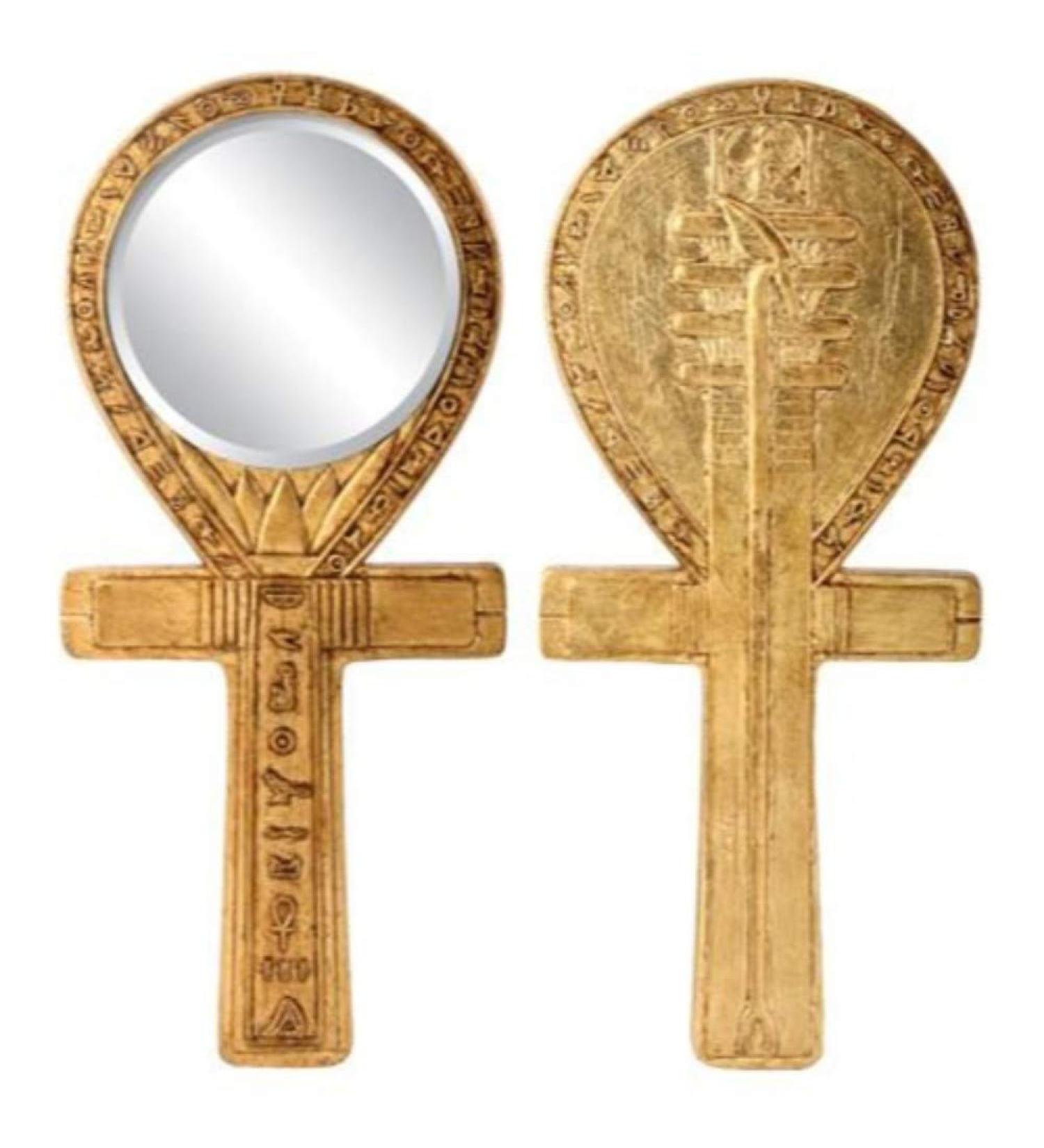 Djed Ankh Mirror Egyptian Decoration Accessory Decoration Collectible