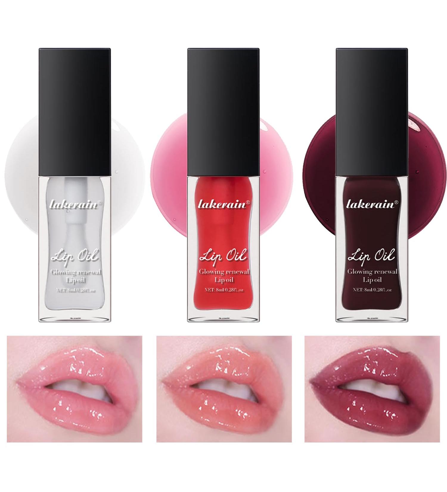 Buy Nourishing Glow Lip Oil - Vegan Tinted Lip Oil in Clear Jam & Pink | Moisturizing High-Shine Finish for Dry Lips - International Shipping Available - Buy Online on GoSupps.com