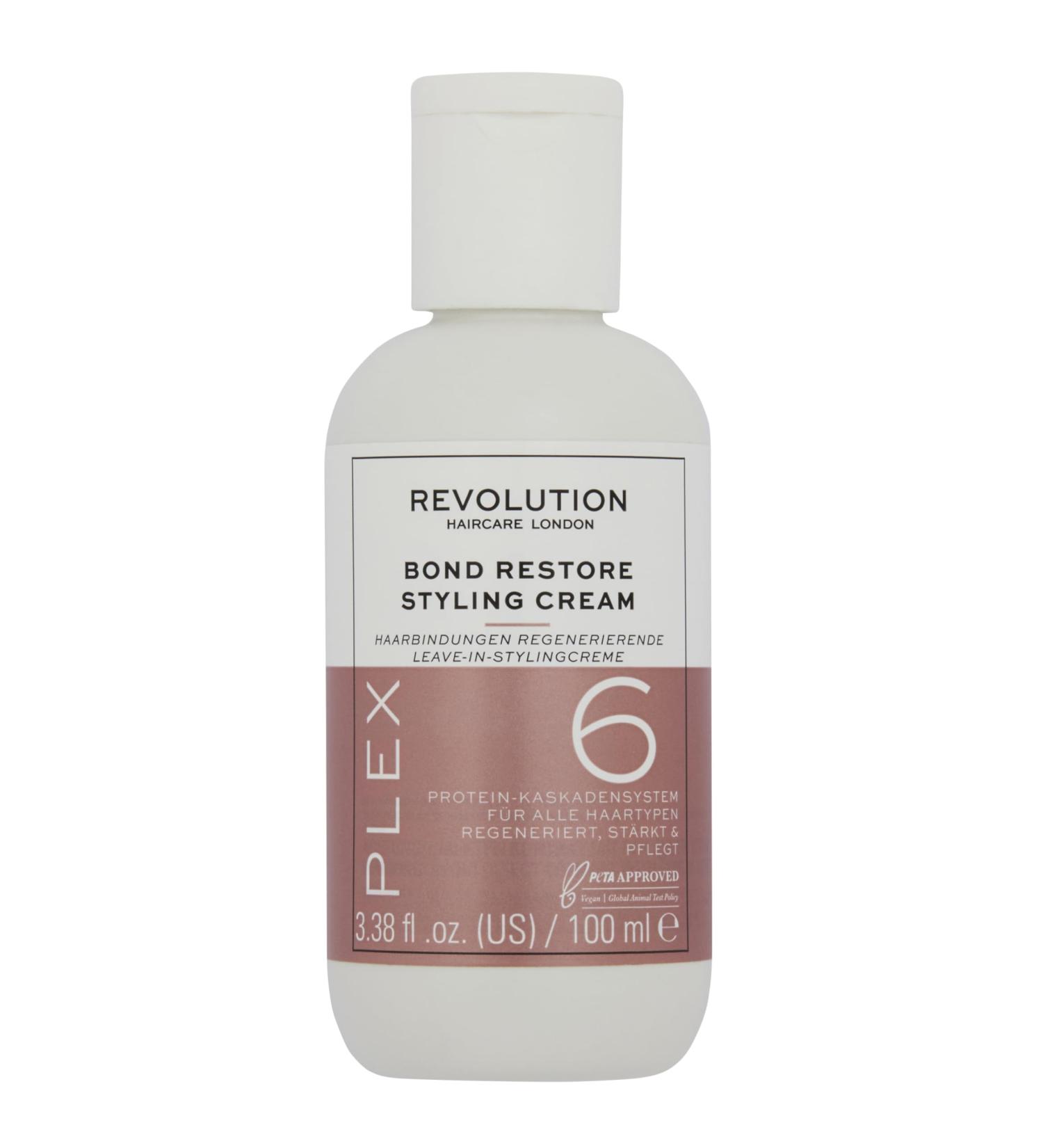  Revolution Haircare Revolution Haircare Plex 6 Bond Restore Styling Cream - Colour and Heat Protection for Powerful Supple and Healthy Hair with Anti-Frizz Effect 100ml - Buy Online on GoSupps.com