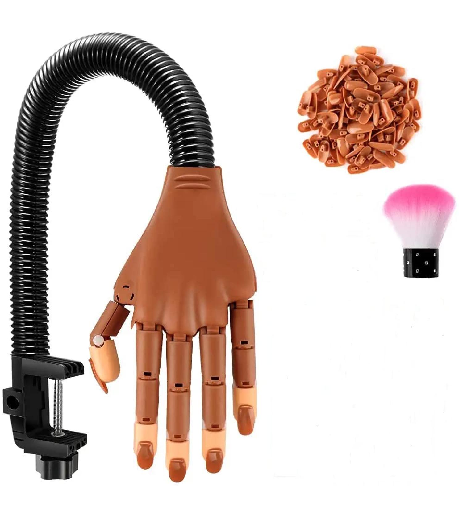 Flexible Nail Practice Hand for Acrylic Nails with Nail File - Manicure Supply & Display Tool - Buy Online on GoSupps.com