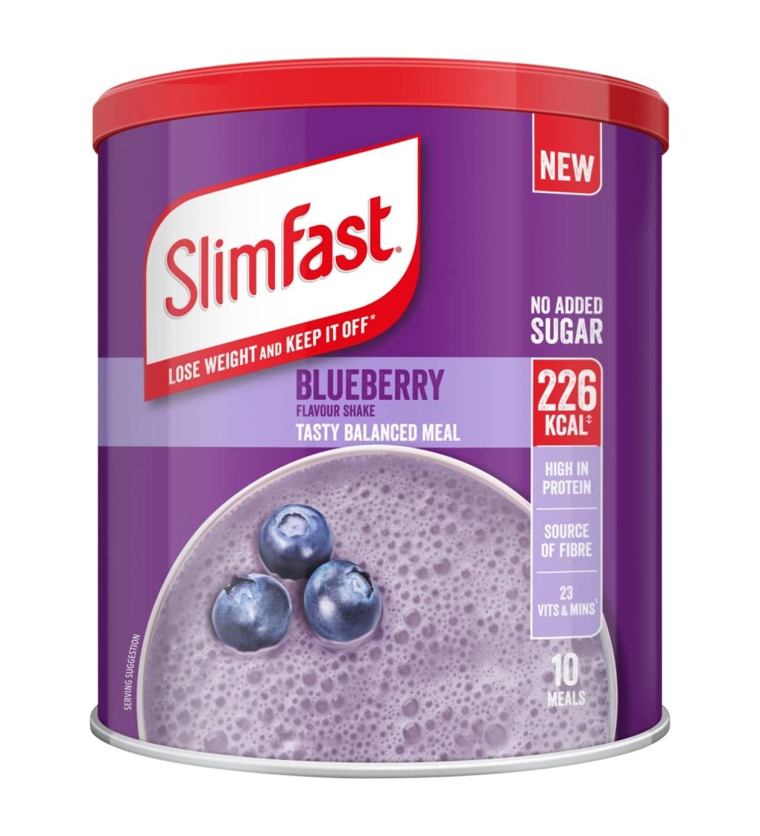 SlimFast Blueberry Flavour Shake 365g Blueberry 365 g (Pack of 1)