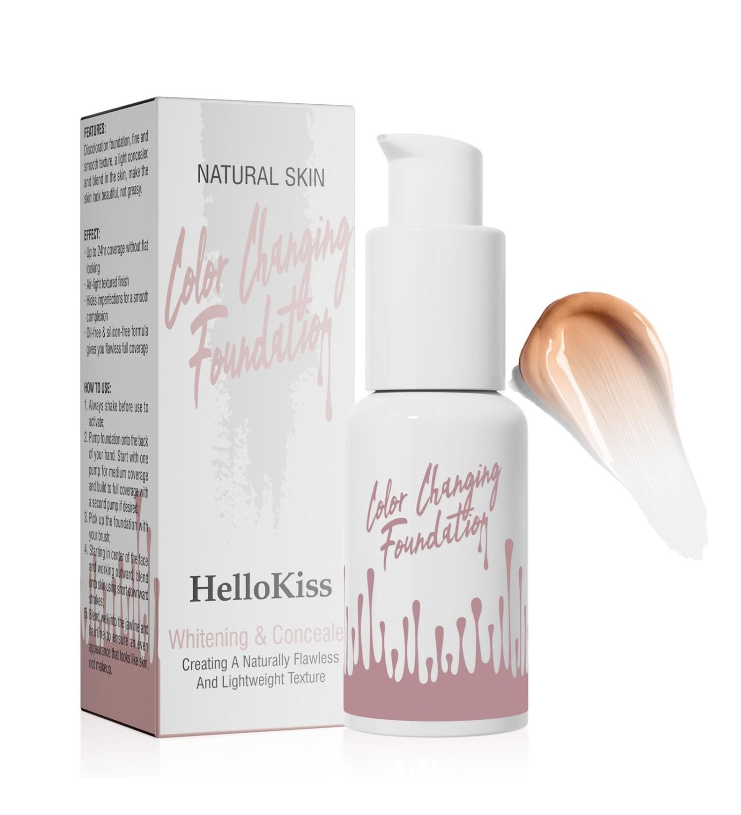 Color Changing Foundation Full Coverage Long Lasting Waterproof Natural Color Concealer Moisturizing Foundation Makeup Foundation - Buy Online on GoSupps.com