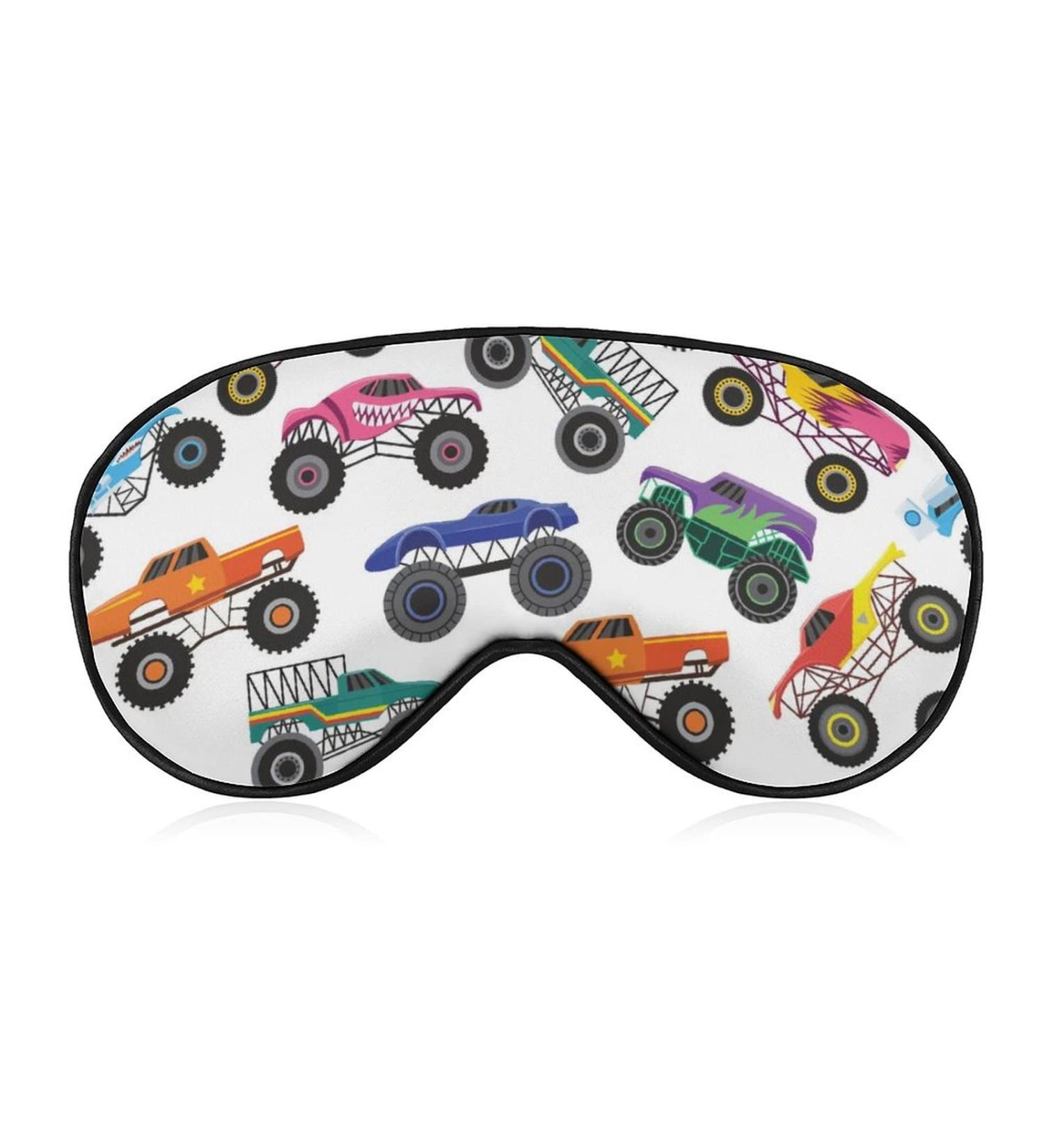Boys Monster Truck Sleeping Mask | Cartoon Car Eye Mask for Kids | Adjustable Strap | Style-4 - Buy Online on GoSupps.com