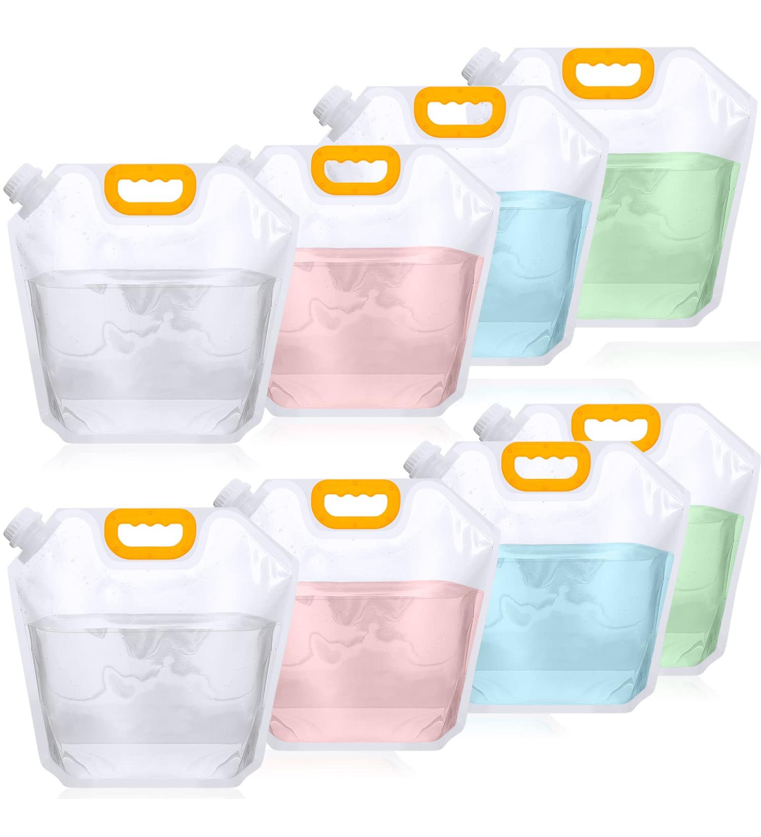 8 Pcs 1.3 Gallon Collapsible Water Storage Bags - Emergency Water Jug for Camping & Outdoor Activities - Buy Online on GoSupps.com