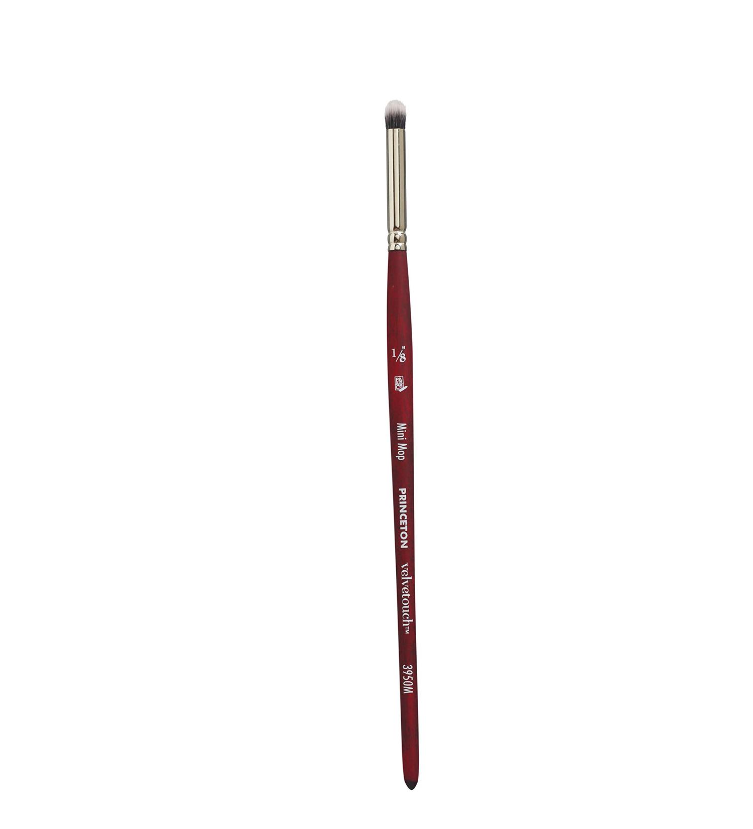 Princeton Velvetouch  Series 3950  Paint Brush for Acrylic  Oil and Watercolor  Mini Mop  1/8 Inch