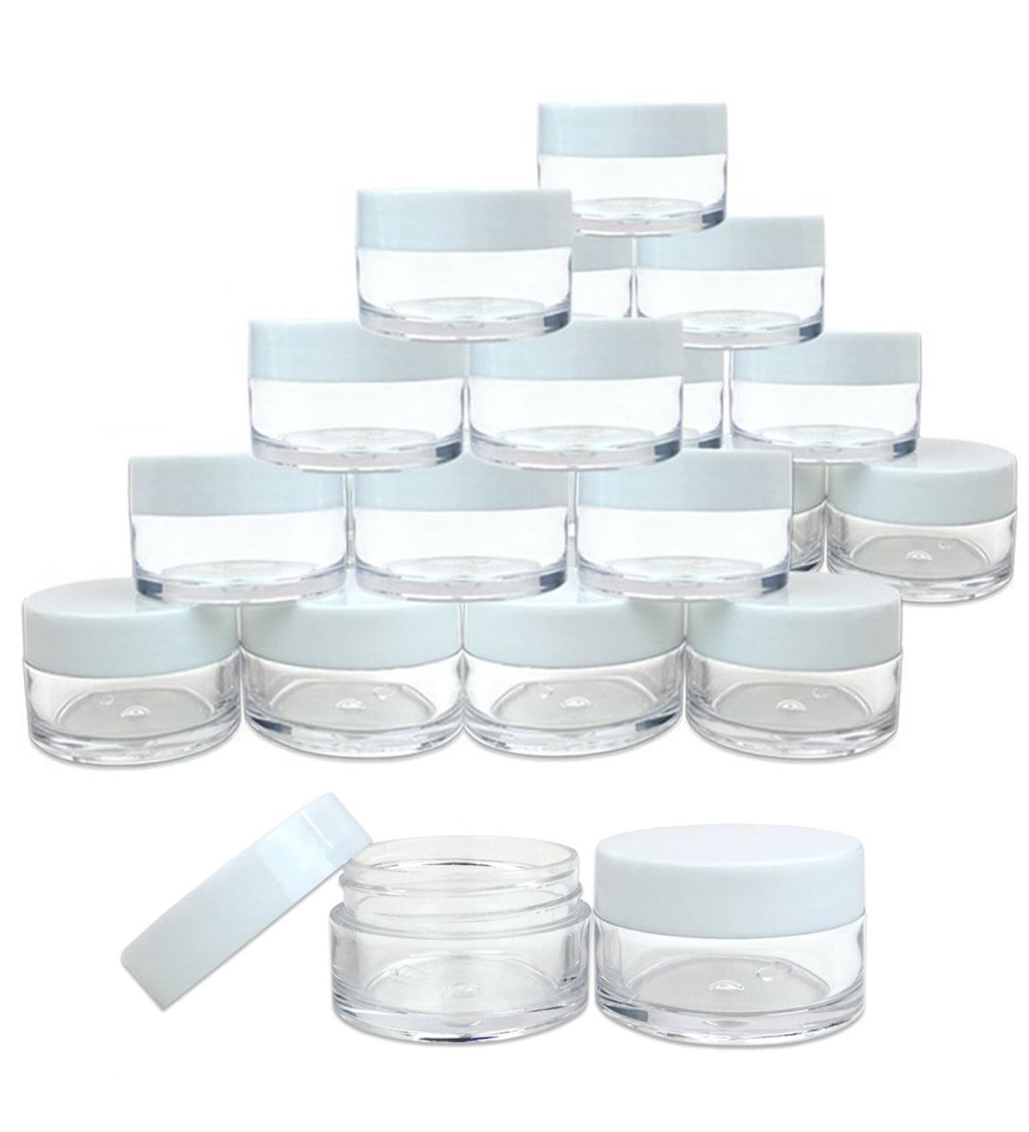 Beauticom 36 Pieces 20G/20ML Round Clear Jars with White Lids - BPA Free for Lotions Creams Toners Lip Balms & Makeup Samples - Perfect for International Shipping - Buy Online on GoSupps.com