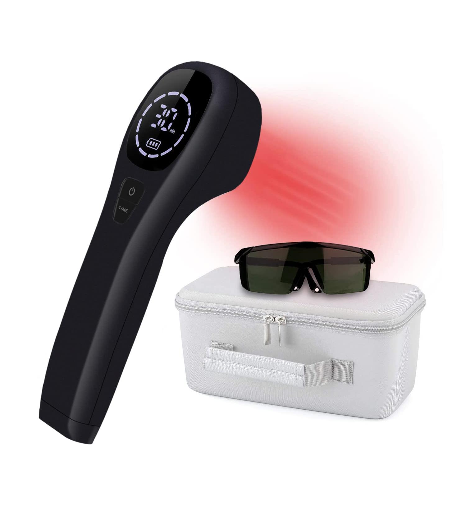 Red Light Therapy Device for Pain Relief Joint and Muscle Pain Reliever Infrared Light with 650nm and 808nm (2x808nm +12X650nm) (Black) - Buy Online on GoSupps.com