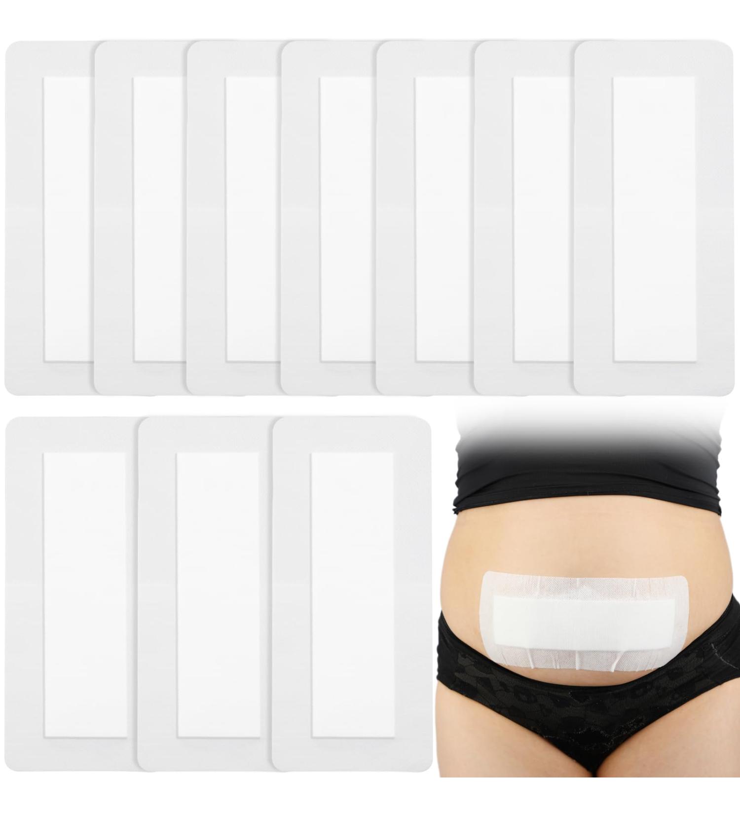 Breathable C-Section Wound Dressing - 4x10 Adhesive Bandages for Post-Surgery Recovery (Pack of 10 - Buy Online on GoSupps.com