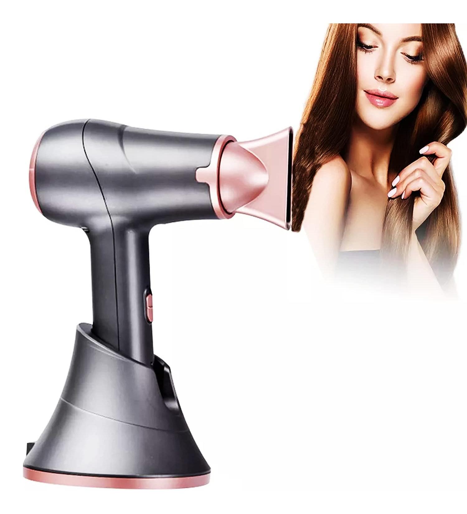 Portable Cordless Hair Dryer 5000mAh Rechargeable Battery Hair Dryers Outdoor Blow Dryer for Travel Camping Beach Blackout - Buy Online on GoSupps.com