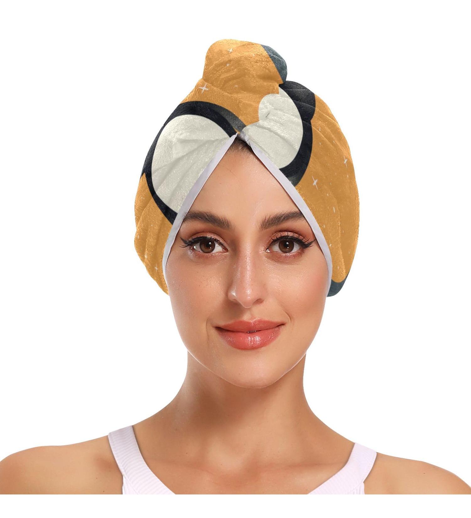 Sun Penguin Hair Towel 2 Pack | Super Absorbent Quick Dry Hair Turbans for Women & Girls - Buy Online on GoSupps.com