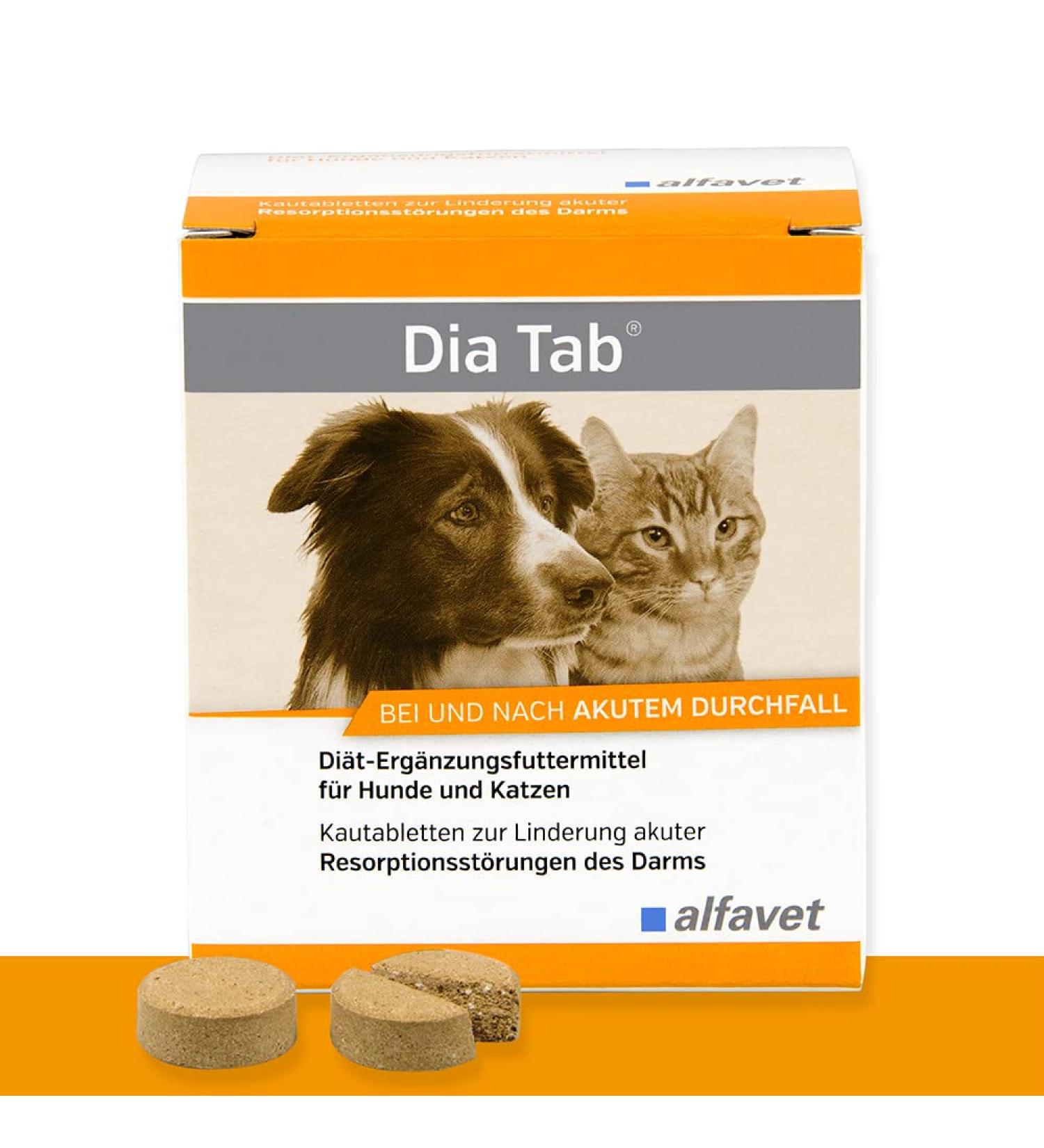 Alfavet Dia Tab - Supplementary Feed for Dogs & Cats | 6 x 5.5g | Helps Reduce Diarrhea | Ideal On-the-Go Solution - Buy Online on GoSupps.com