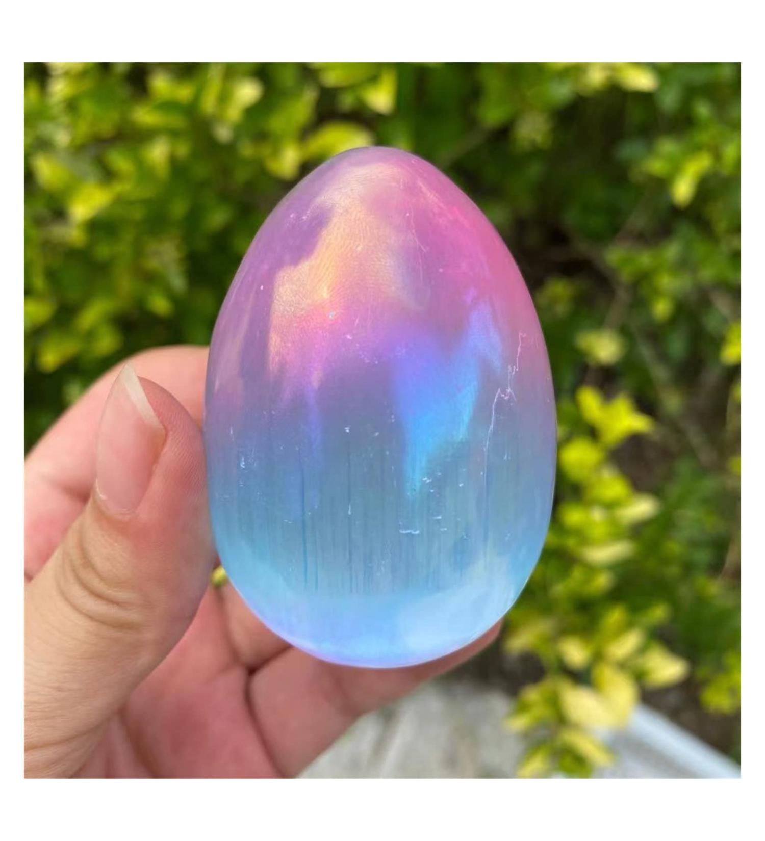 Crystal Rough Natural Crystal Rough Natural Pink Blue Selenite Crystal Gypsum Egg Raw Aura Stone Specimen DIY Collectible Gift - Buy Online on GoSupps.com