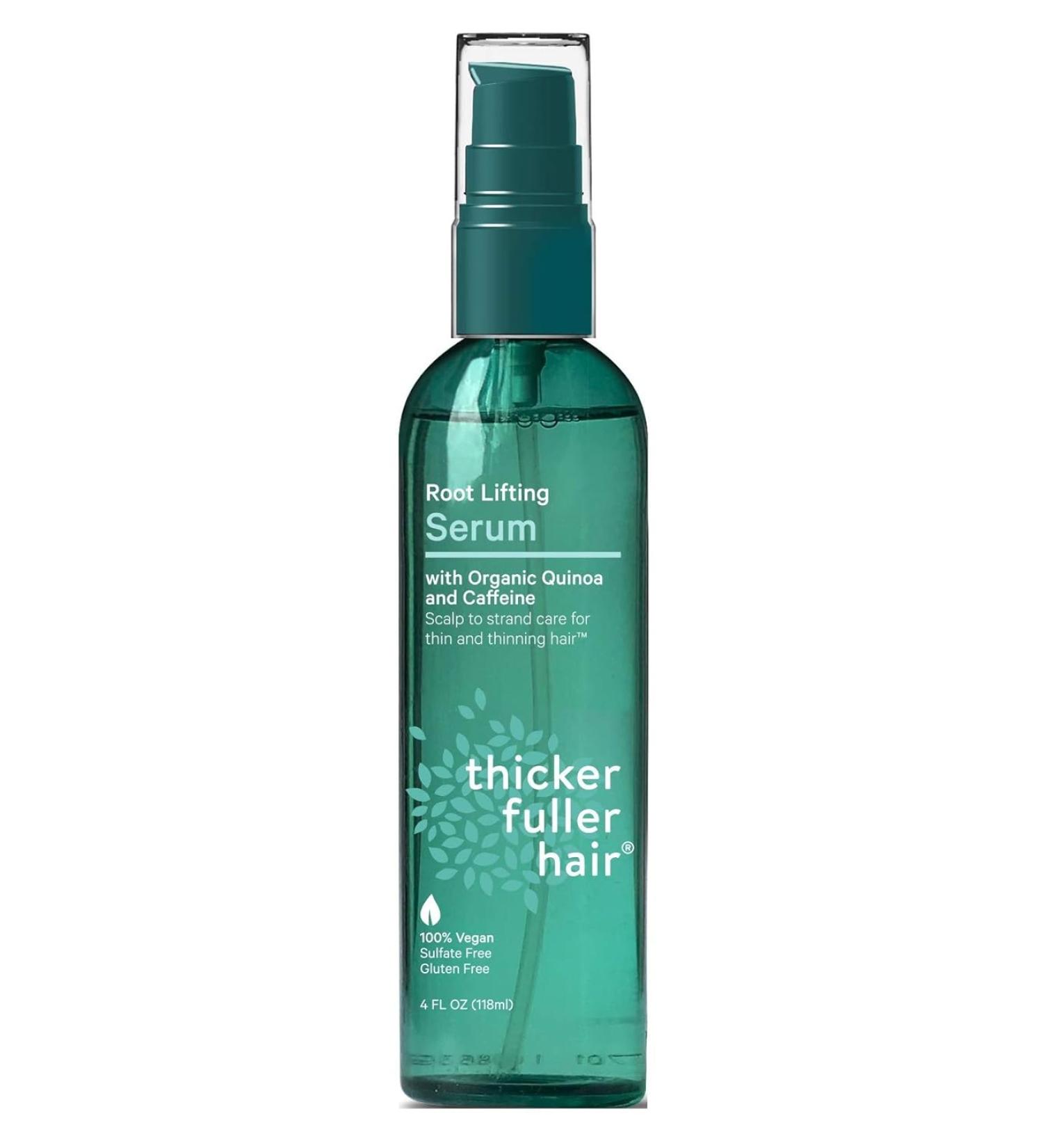 Thicker Fuller Hair Serum Root Lifting Sulfate Free 4 Ounce (Pack of 3)