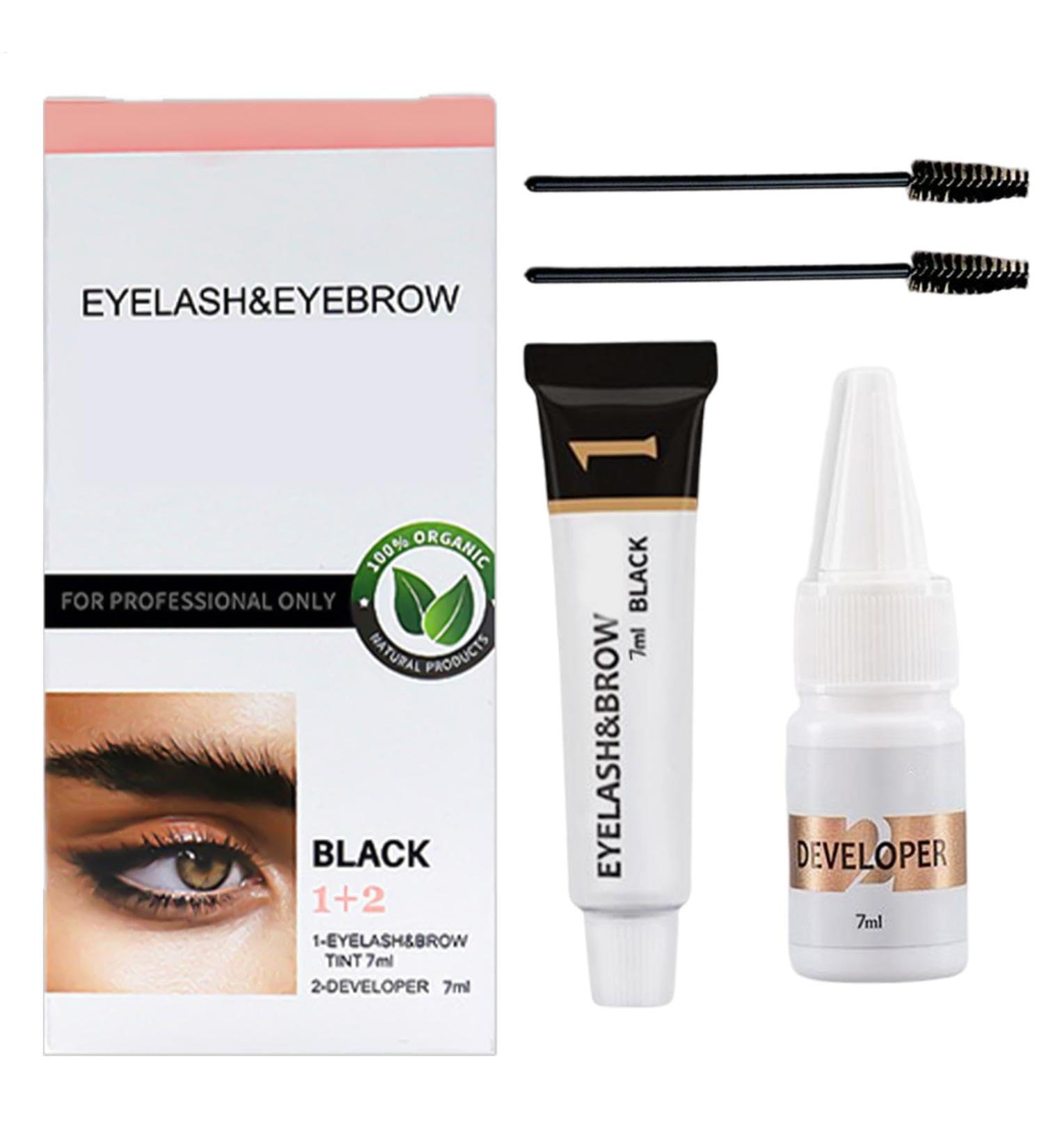 Brows Dye Kit Brow And Lash Tint Semi-Permanent Lash Tinting Kit Quick Dry Waterproof Long-lasting Eyebrow Dye Tint For Natural Eyelash Fast & Easy Brow Dye Starter Kit - Buy Online on GoSupps.com