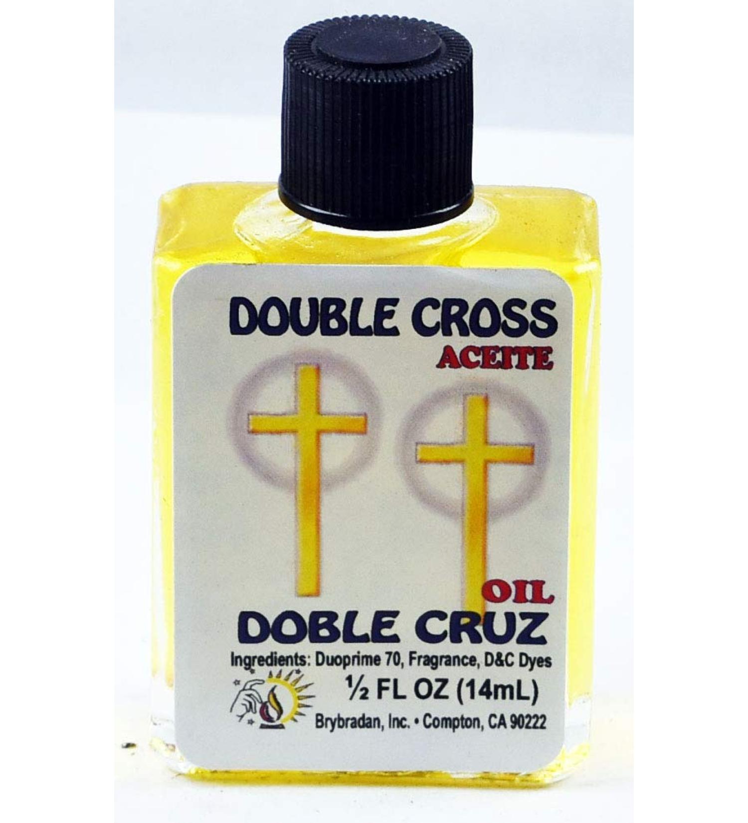 6 PIECES BRYBRADAN DOUBLE CROSS SPIRITUAL OIL DOBLE CRUZ ACEITE ESPIRITUAL -1/2 FL OZ 14.7ML DOUBLE CROSS 6
