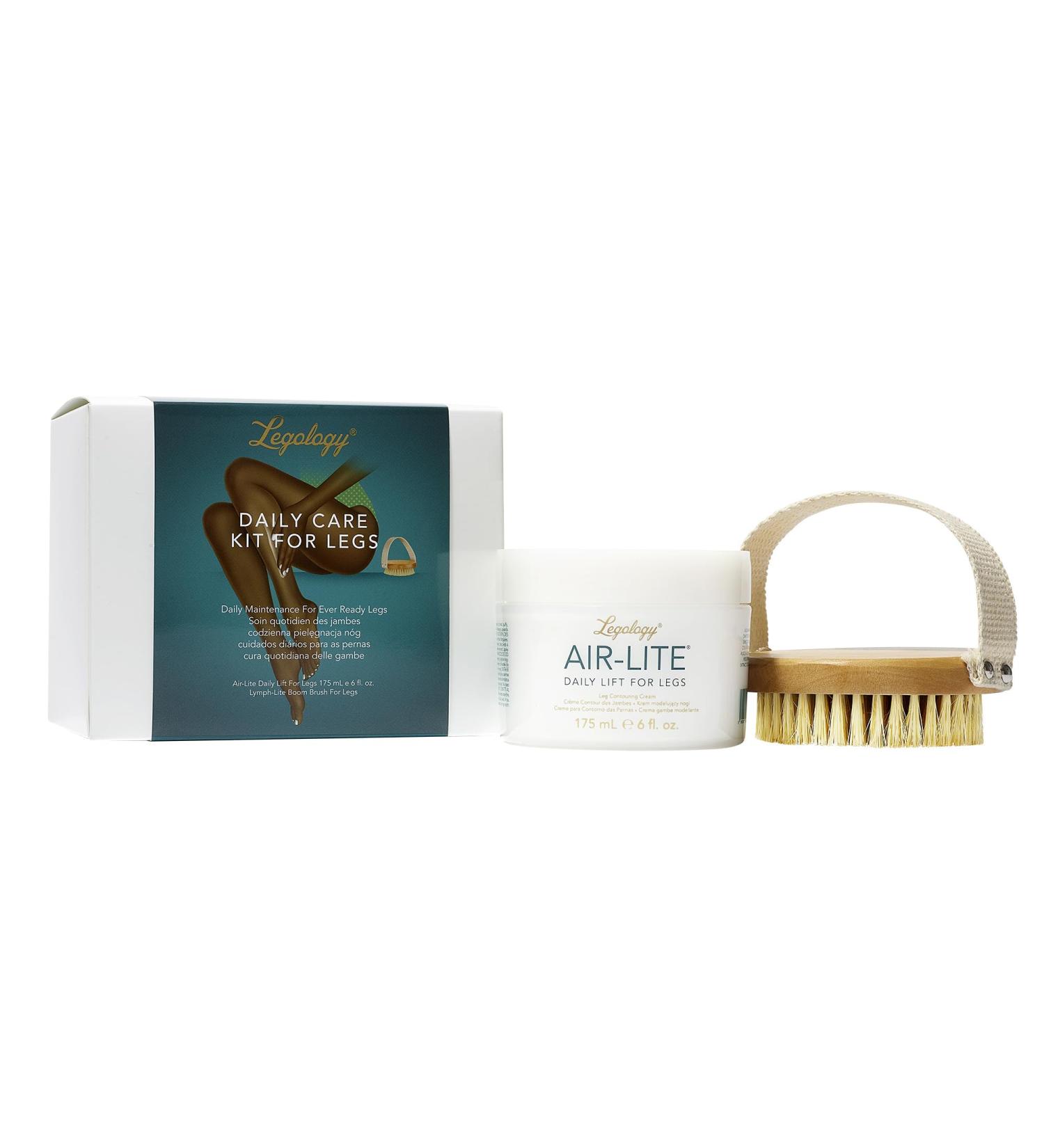 Daily Premium Skin Care Kit for Legs - Firming Cream & Exfoliating Body Brush for Contouring Lymphatic Drainage & Cellulite - Buy Online on GoSupps.com