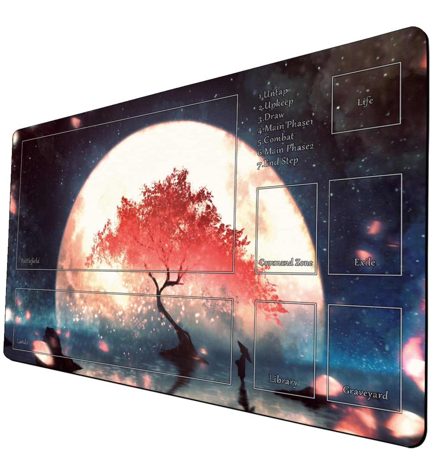 MTG Playmat - 24x14 inch Game Mat for TCG Trading Cards | Smooth Rubber Surface with Storage Bag | Battle Game Pattern - Buy Online on GoSupps.com