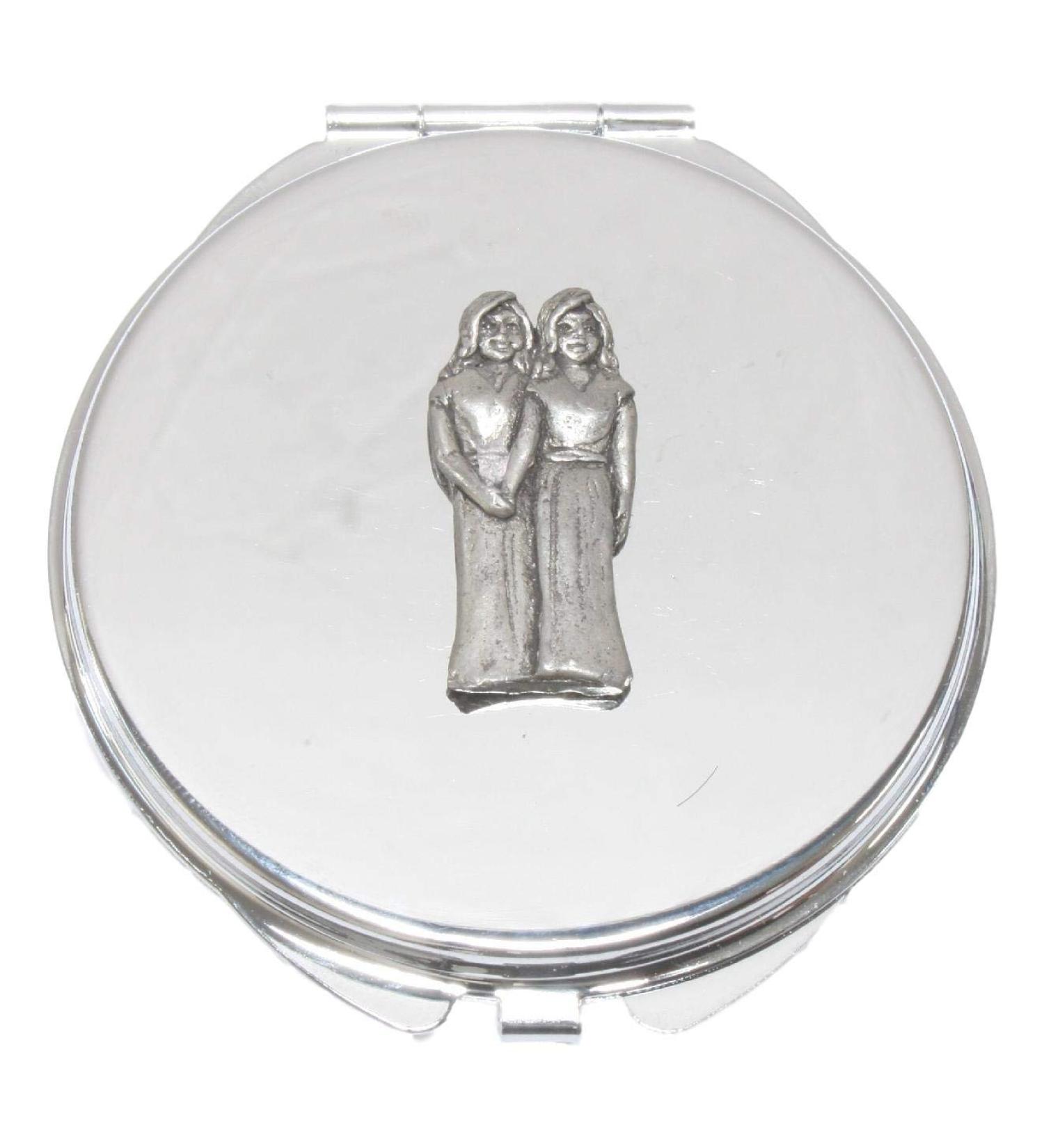 Gemini The Twins Compact Mirror Handbag Gift With Free Engraving 149 - Buy Online on GoSupps.com