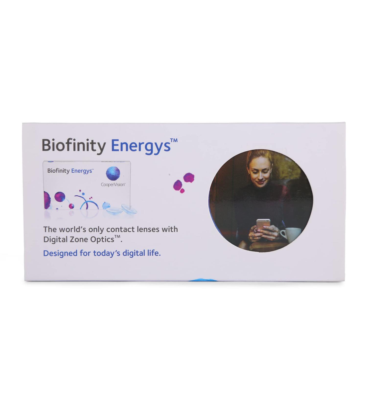 Cooper Vision Biofinity Energy Monthly Contact Lenses - 3 Pack | BC 8.6 mm | DIA 14.0 mm | -2 Diopter | International Shipping Available - Buy Online on GoSupps.com