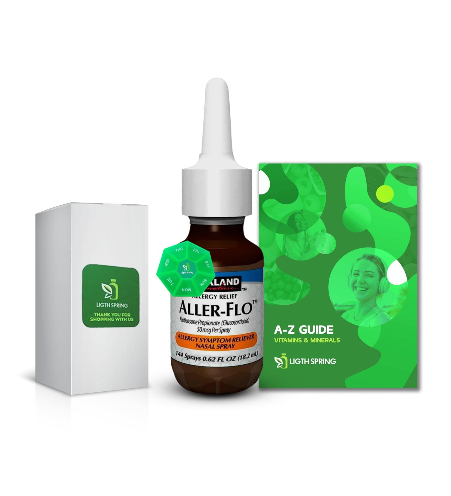 Aller-Flo Fluticasone Propionate Nasal Allergy Spray 50 mcg - 144 Sprays + Exclusive Vitamins & Minerals Bundle - Shop Internationally - Buy Online on GoSupps.com