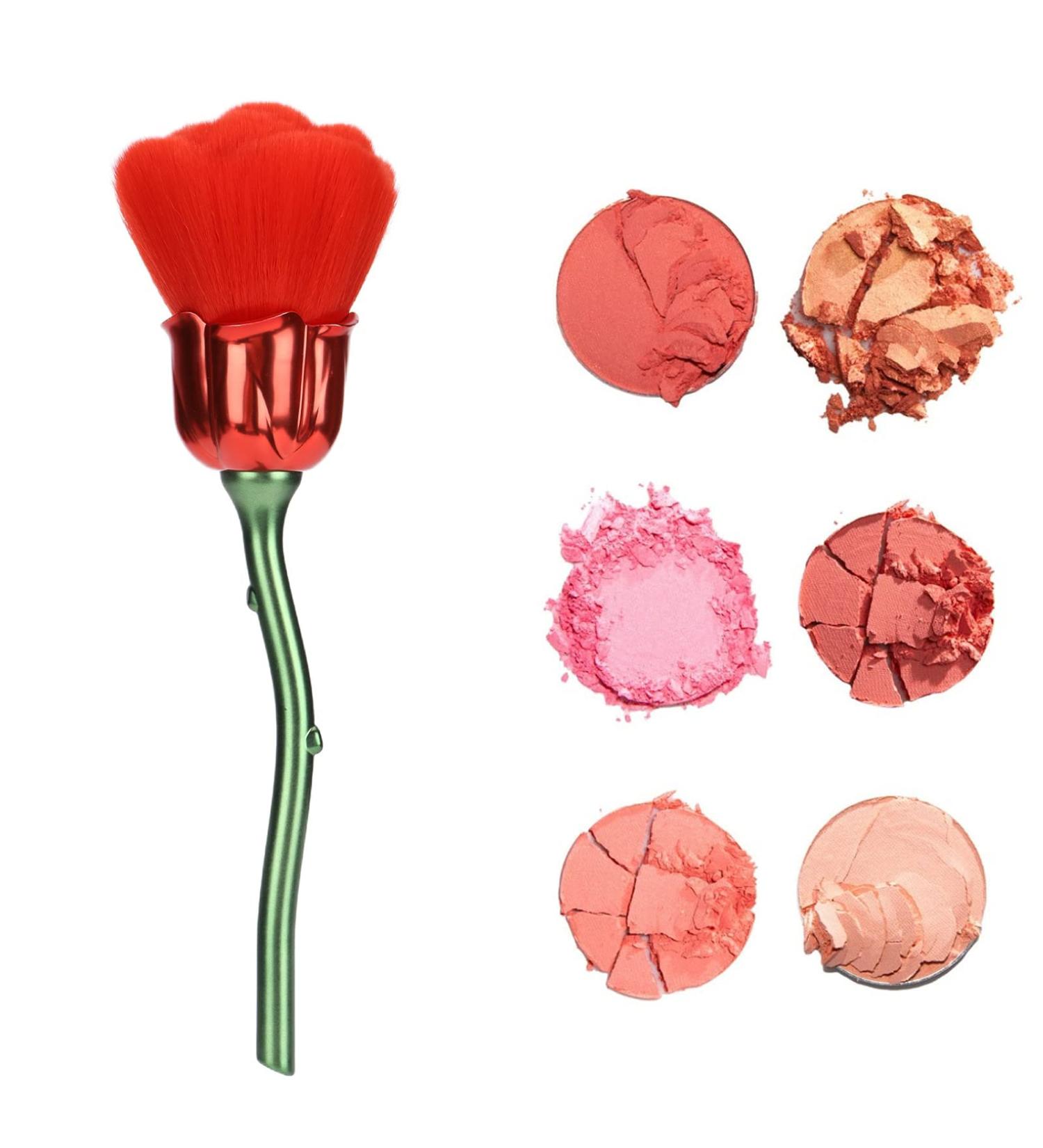 Nail Rose Dust Brush - Soft Nylon Fiber Blush Brush for Daily Makeup | Red | International Shipping - Buy Online on GoSupps.com