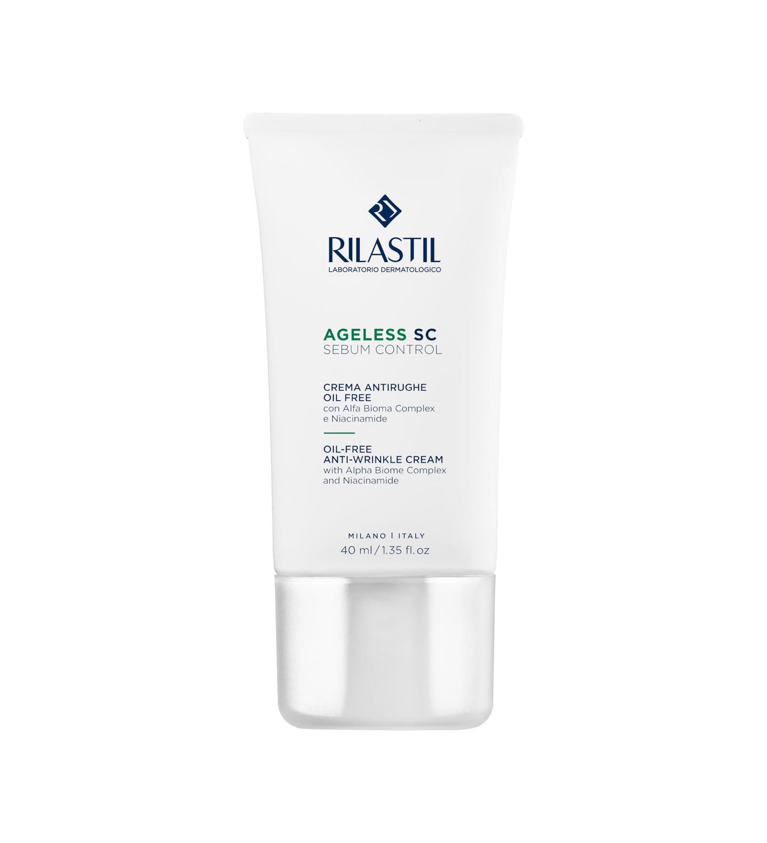  Rilastil Rilastil Ageless SC Sebum Control Oil-Free Wrinkle Cream with Alfa Bioma Complex and Niacinamide 40ml - Buy Online on GoSupps.com