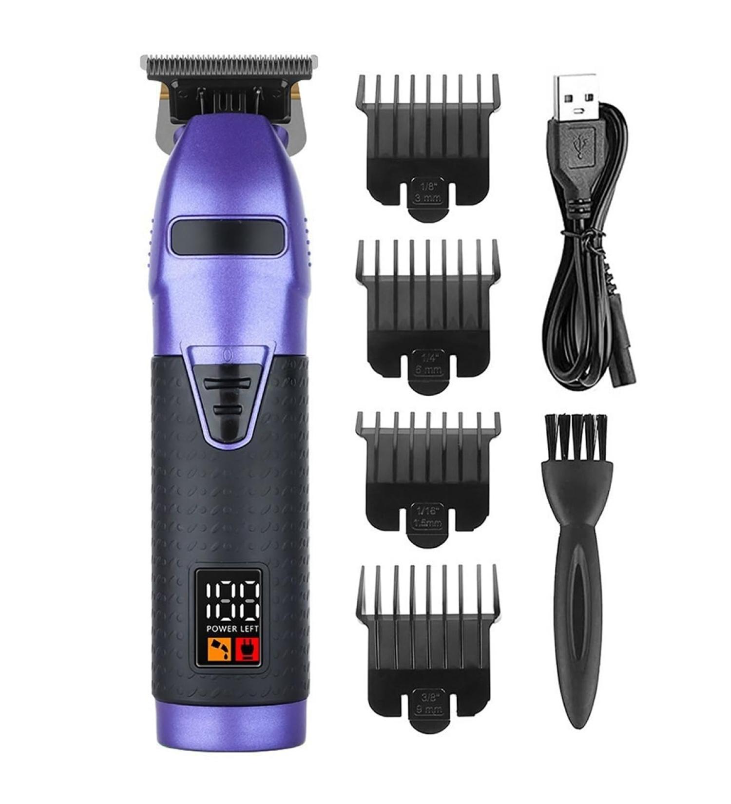 Buy High Power Hair Clippers for Men - Electric Hair Clipper with Digital Display & Razor Sharp Precision - S11 Hair Trimmer in Purple - Buy Online on GoSupps.com