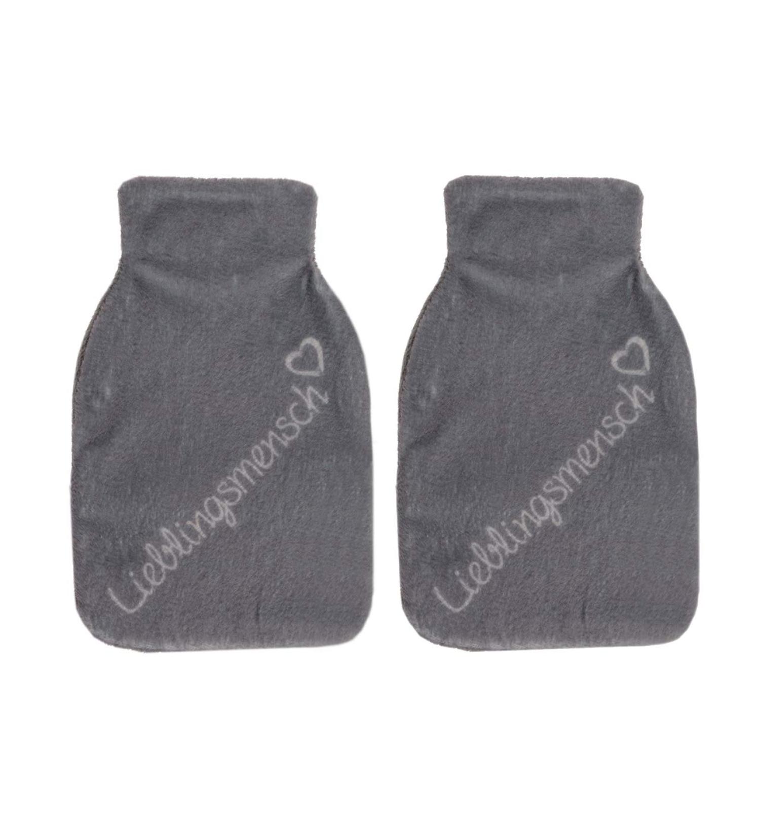 Set of 2 pocket warmers favorite person grey with fleece cover set of 2 - hand warmers reusable