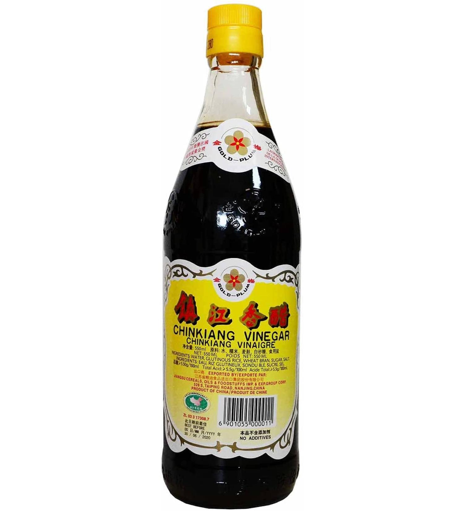 Buy Gold Plum Black Vinegar Chinkiang - 550ml (1 Pack) | Authentic Chinese Flavor | International Shipping - Buy Online on GoSupps.com