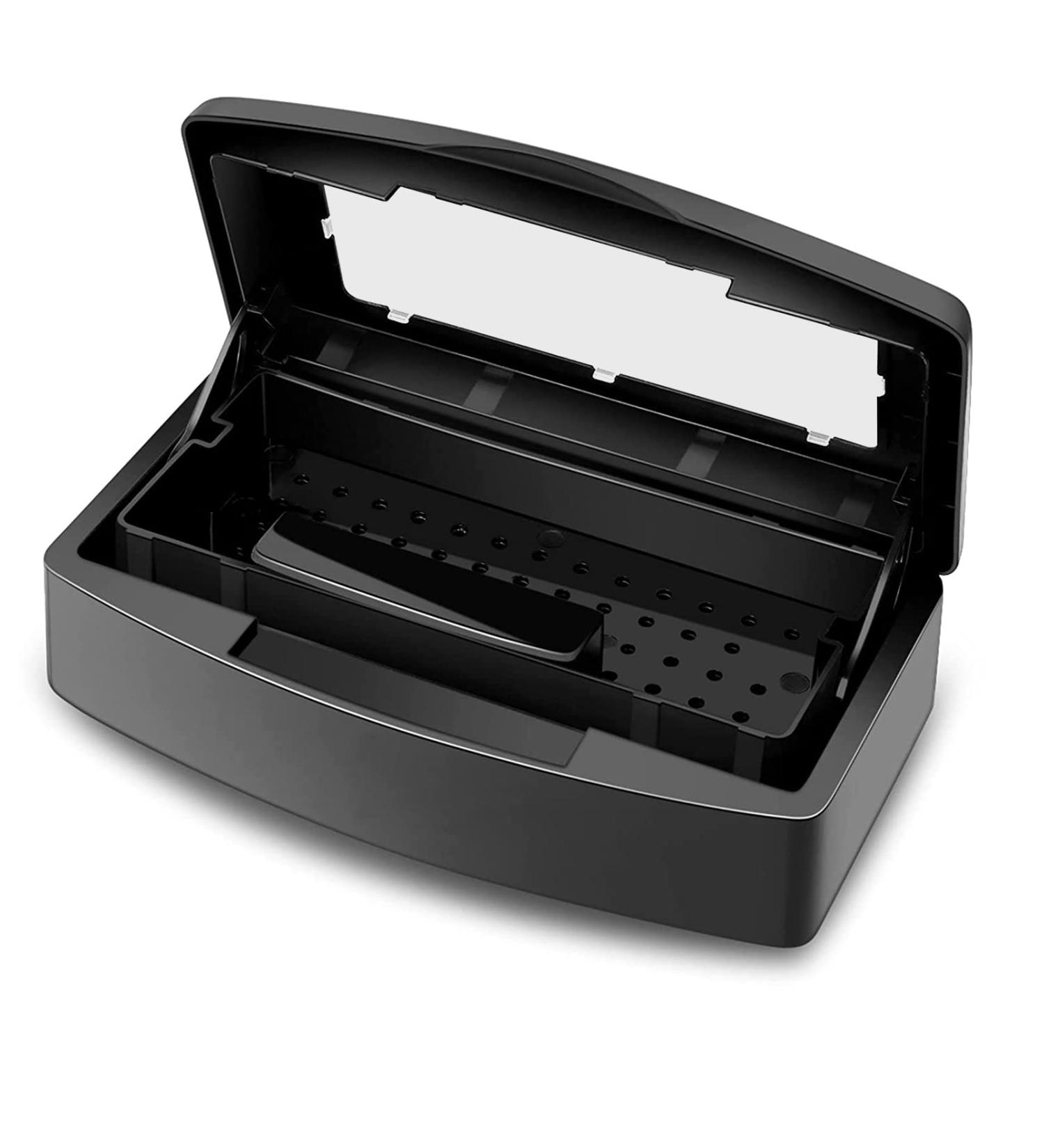 Plastic Nail Art Tool Sterilizer Tray - Clean & Sterilize Tweezers, Salon & Spa Equipment in Black - LXIANGN - Buy Online on GoSupps.com
