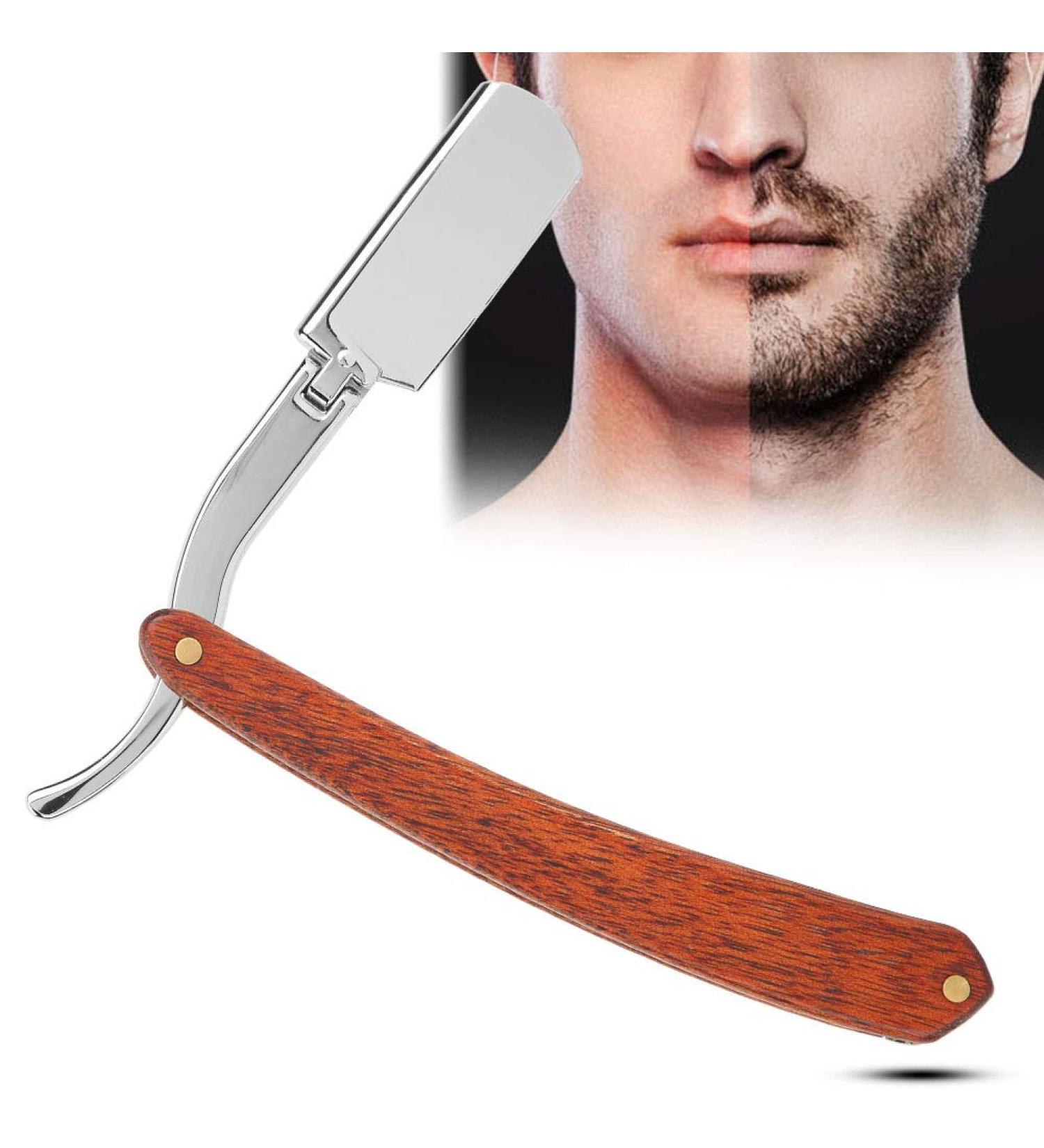 Traditional Bare Traser - Professional Men's Shaving Apparatus Foldable Razor with Wooden Handle | Sapiens - Buy Online on GoSupps.com