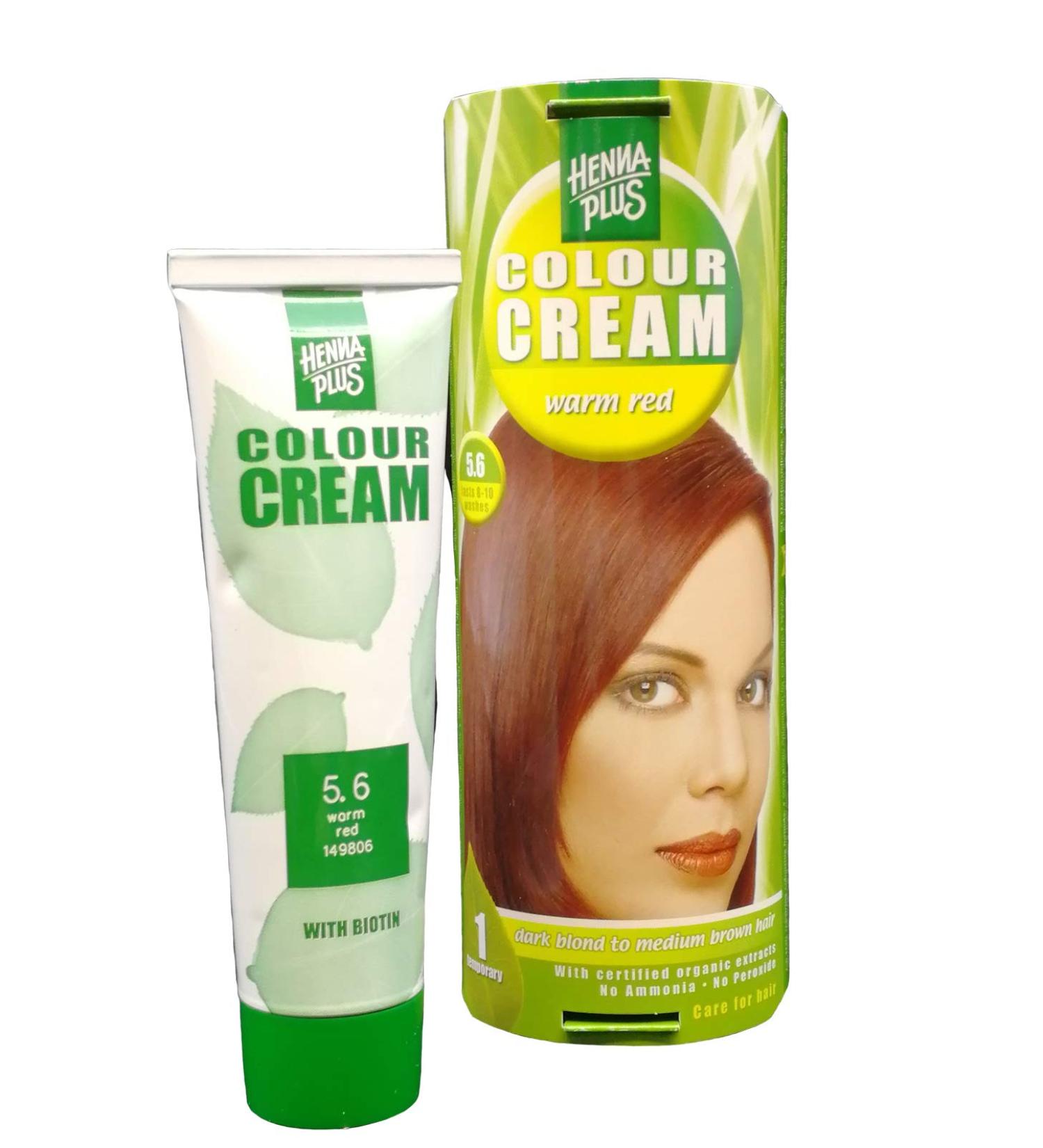 HENNAPLUS Colour Cream Warm Red 5.6 - 60ml | Long-Lasting Hair Color | International Shipping - Buy Online on GoSupps.com