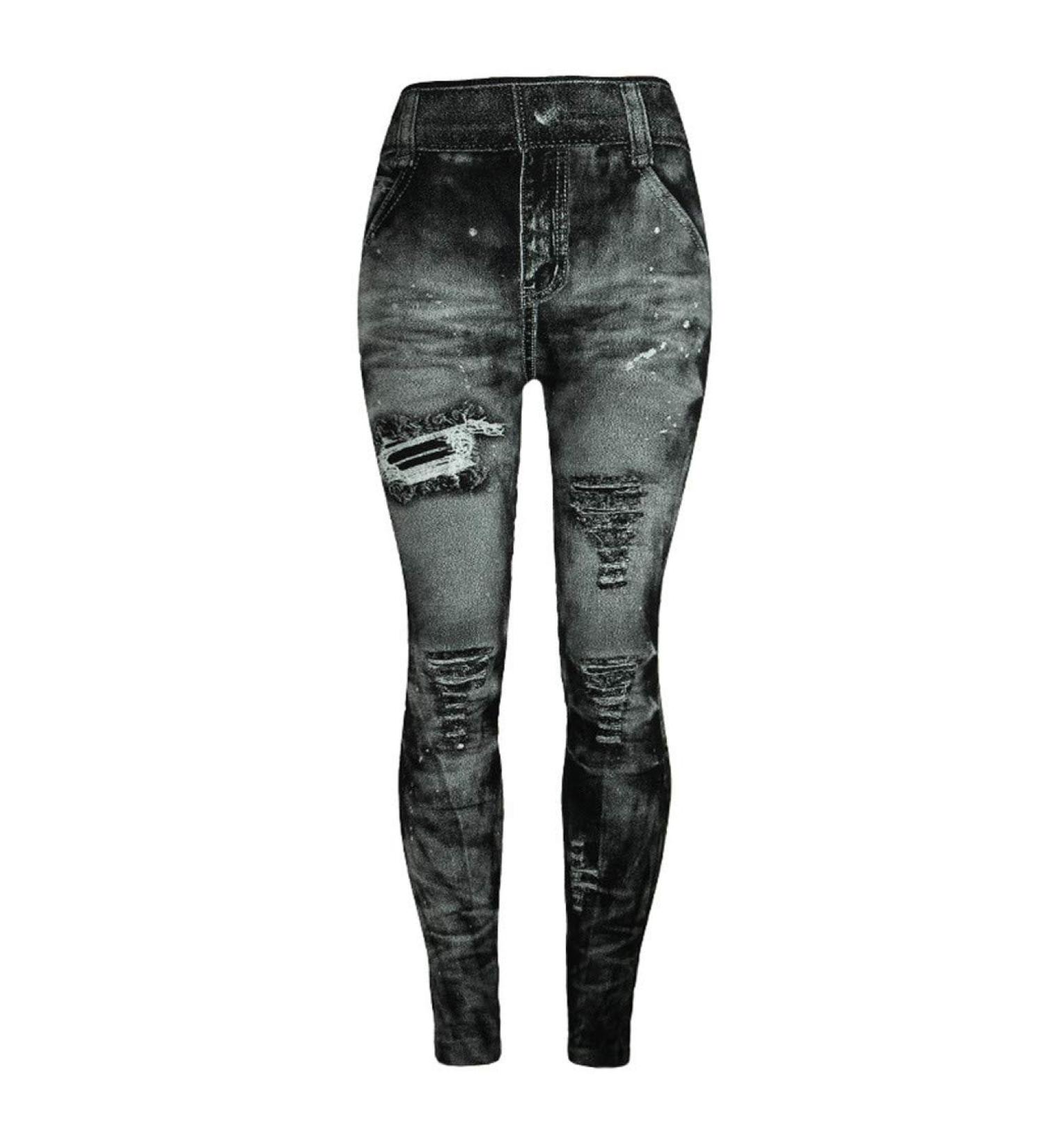 TRENDINAO Women's Plus Size Camo Print Leggings | Curve Slim Elastic Tights Pants - Small Gray - Buy Online on GoSupps.com