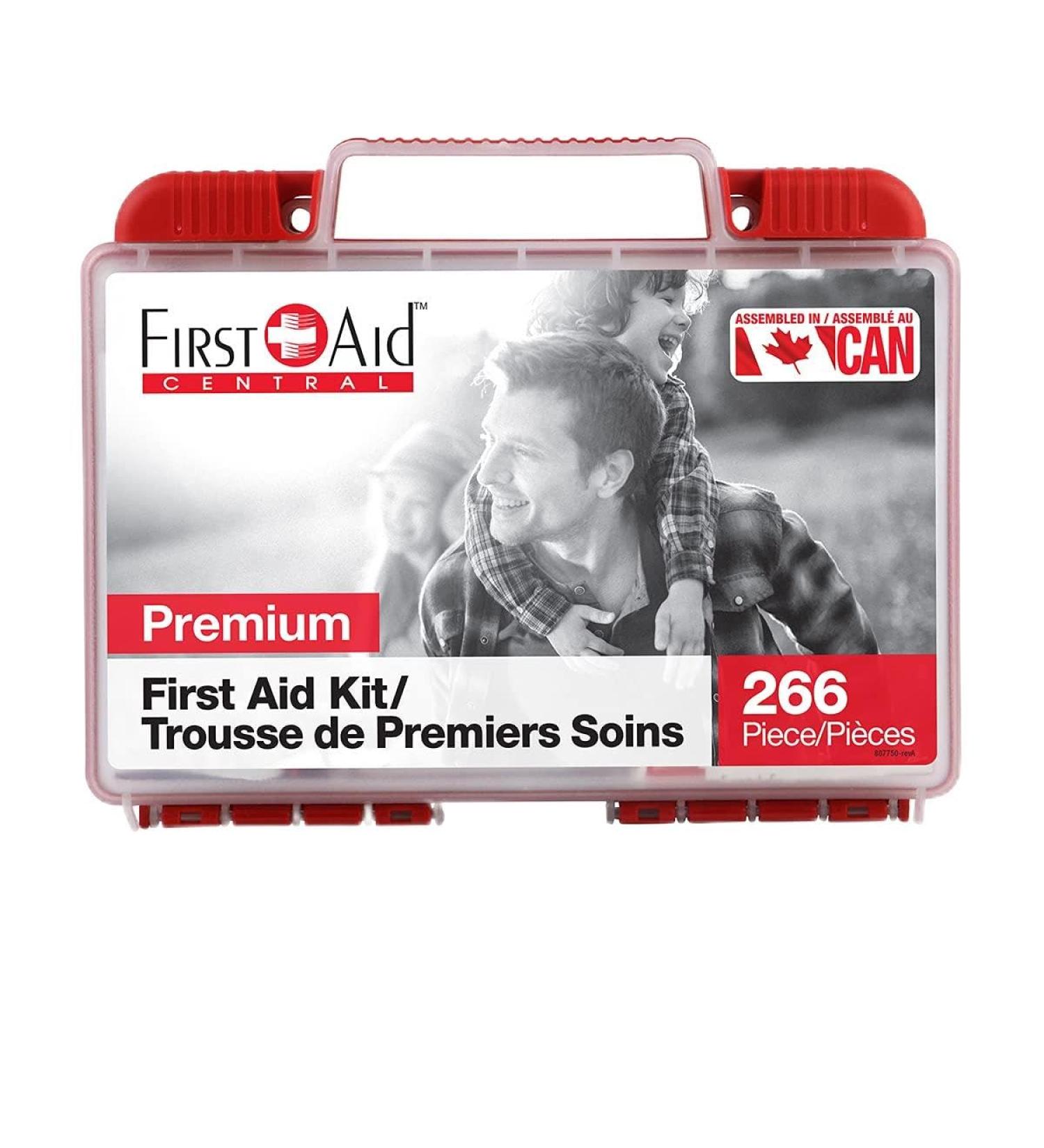 FIRST AID CENTRAL 266 Piece Premium First Aid Kit Red - Buy Online on GoSupps.com