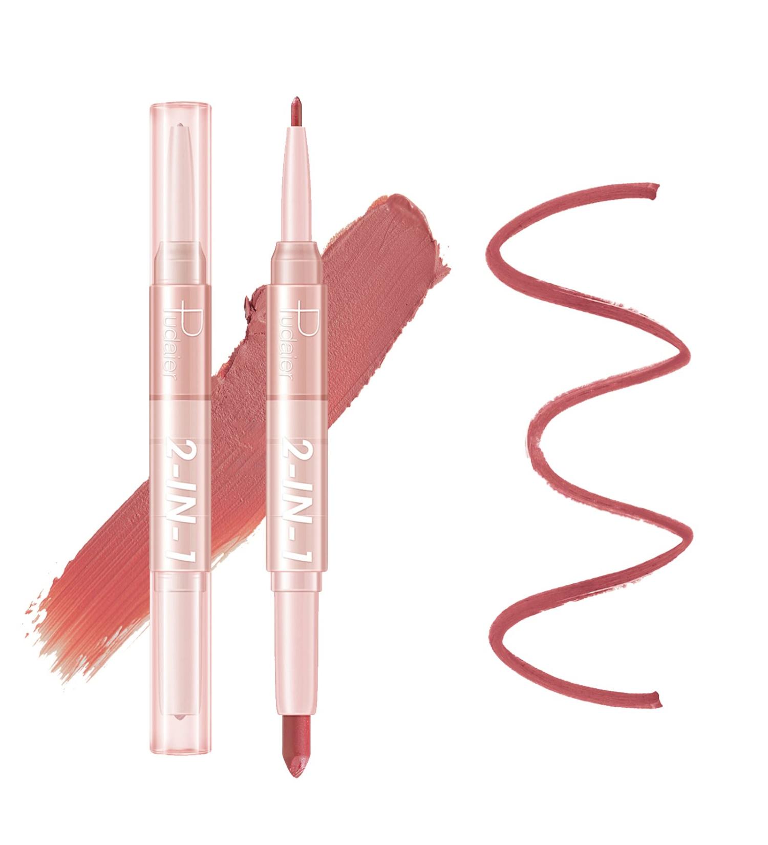 Matte Nude Lip Liner Pen Set - Long Lasting, Waterproof, Non-Smudge | Velvet Creamy Formula for Women - Buy Online on GoSupps.com