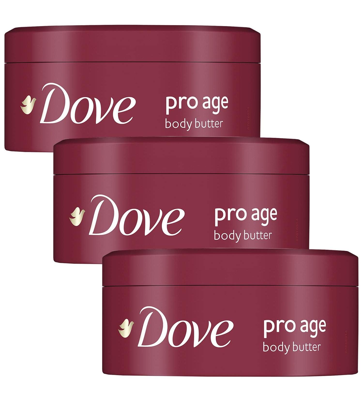 Dove Pro Age Nourishing Body Butter Nourishing body care with olive oil Pack of 3 x 250 ml 250 ml (Pack of 3) - Buy Online on GoSupps.com