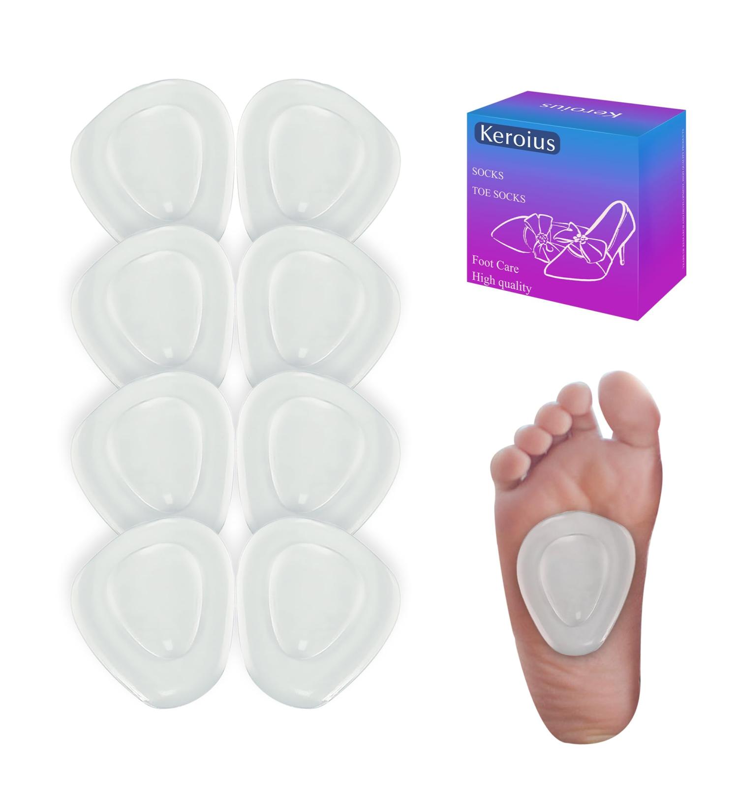 Metatarsal Pads for Foot Pain Relief - 4 Pairs Gel Cushions for Men & Women | Anti-Slip Arch Support Inserts for Morton's Neuroma & Callus - Buy Online on GoSupps.com