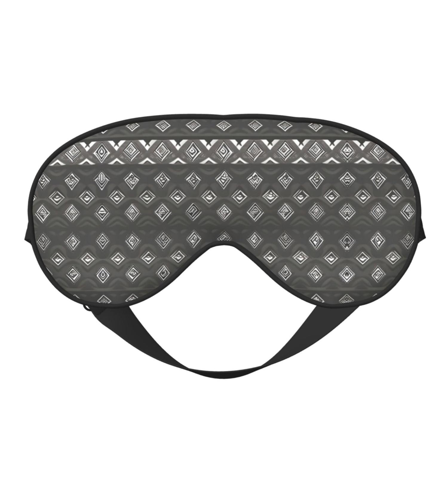 Buy Grey Tribal Double-Sided Sleep Eye Mask | Adjustable Soft Blindfold for Ultimate Light Blocking - International Shipping Available - Buy Online on GoSupps.com