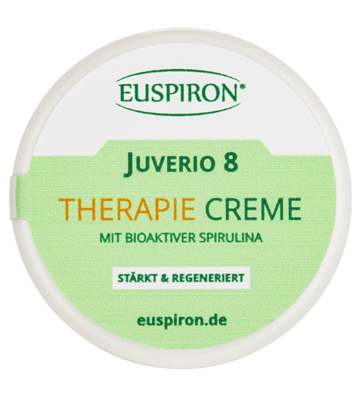 Juverio 8 Mini - Therapy Creme with 8% Spirulina (5 ml) - for impure and dry skin neurodermatitis psoriasis redness inflammation itching