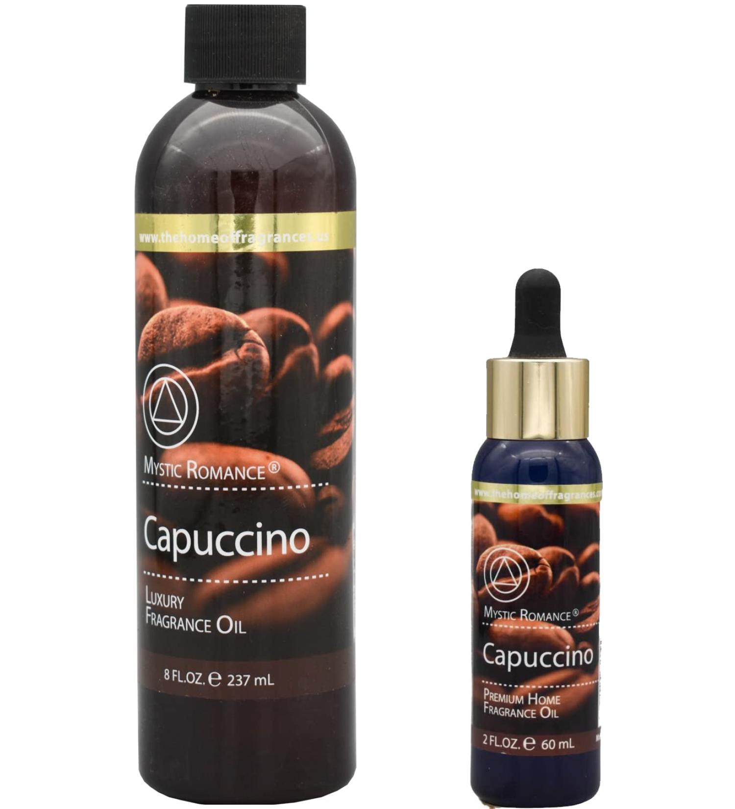 The Home of Fragrances - Set of 2 Bottles of Fragrance Oils - 2oz & 8oz (Capuccino)