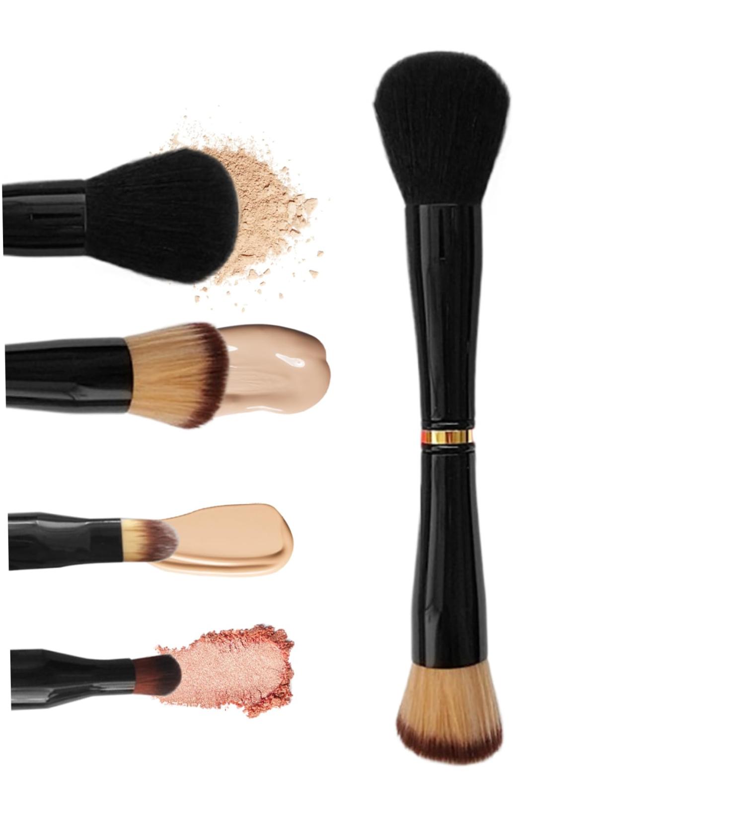 Mini 4 in 1 Makeup Brush Stackable Dual Ended Makeup Brush Mini Travel Makeup Brushes Set with Powder/Blush Brush Brush Blending Brush - Buy Online on GoSupps.com