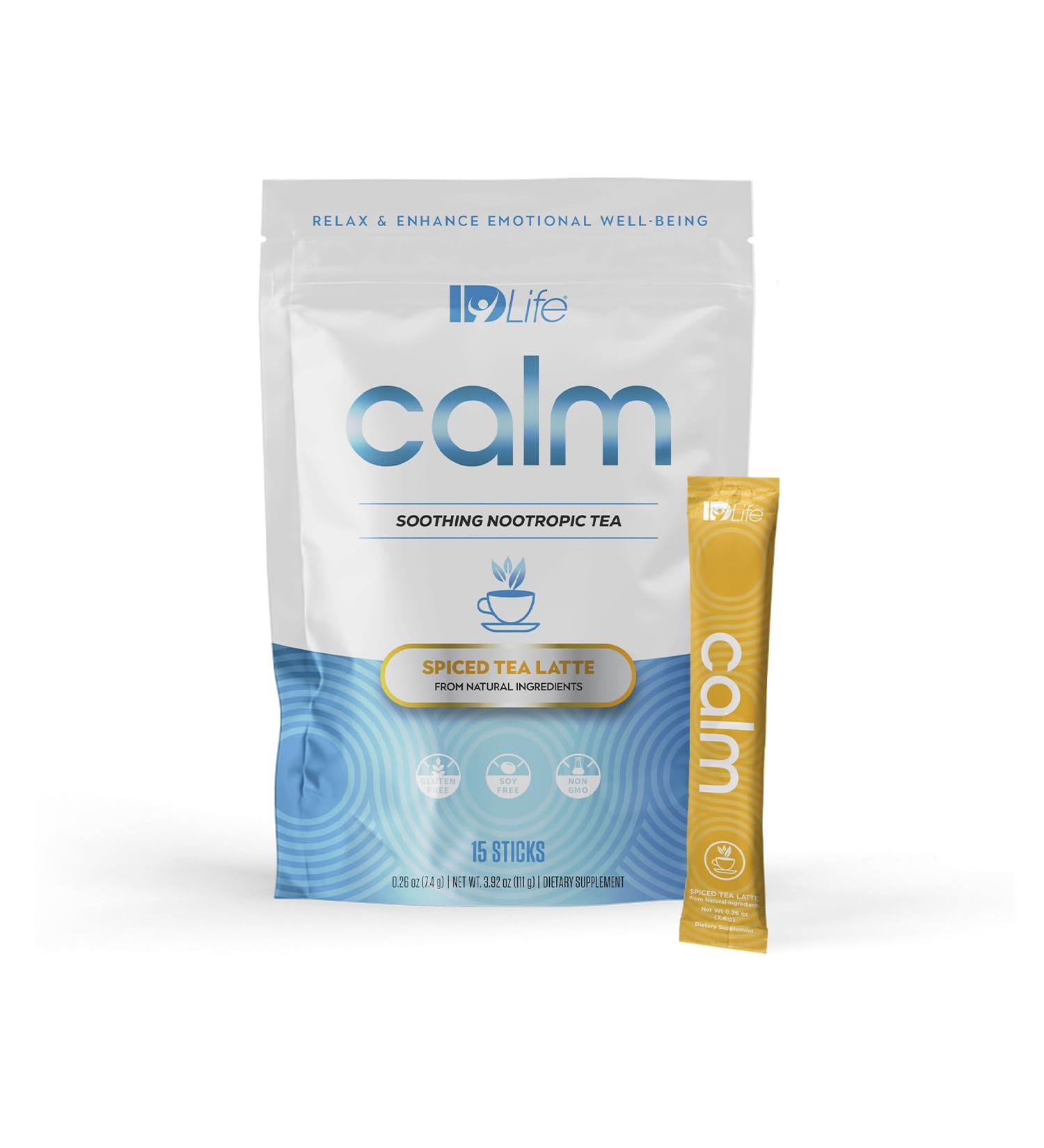 IDLife Calm - Cognitive Support Powder with Adaptogenic Blend for Concentration and Emotional Well-Being - 15-Day Supply 15 Sticks per Bag - Buy Online on GoSupps.com