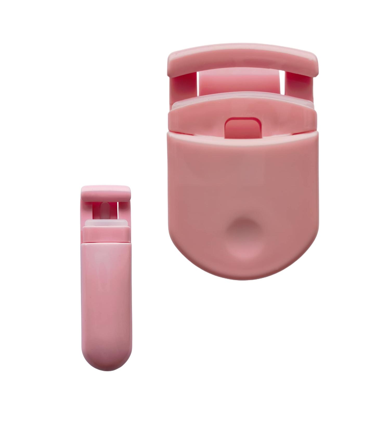 Whalrace Portable Eyelash Curler Set - Long Lasting Natural Curls for Women - Pink Round Design - Buy Online on GoSupps.com