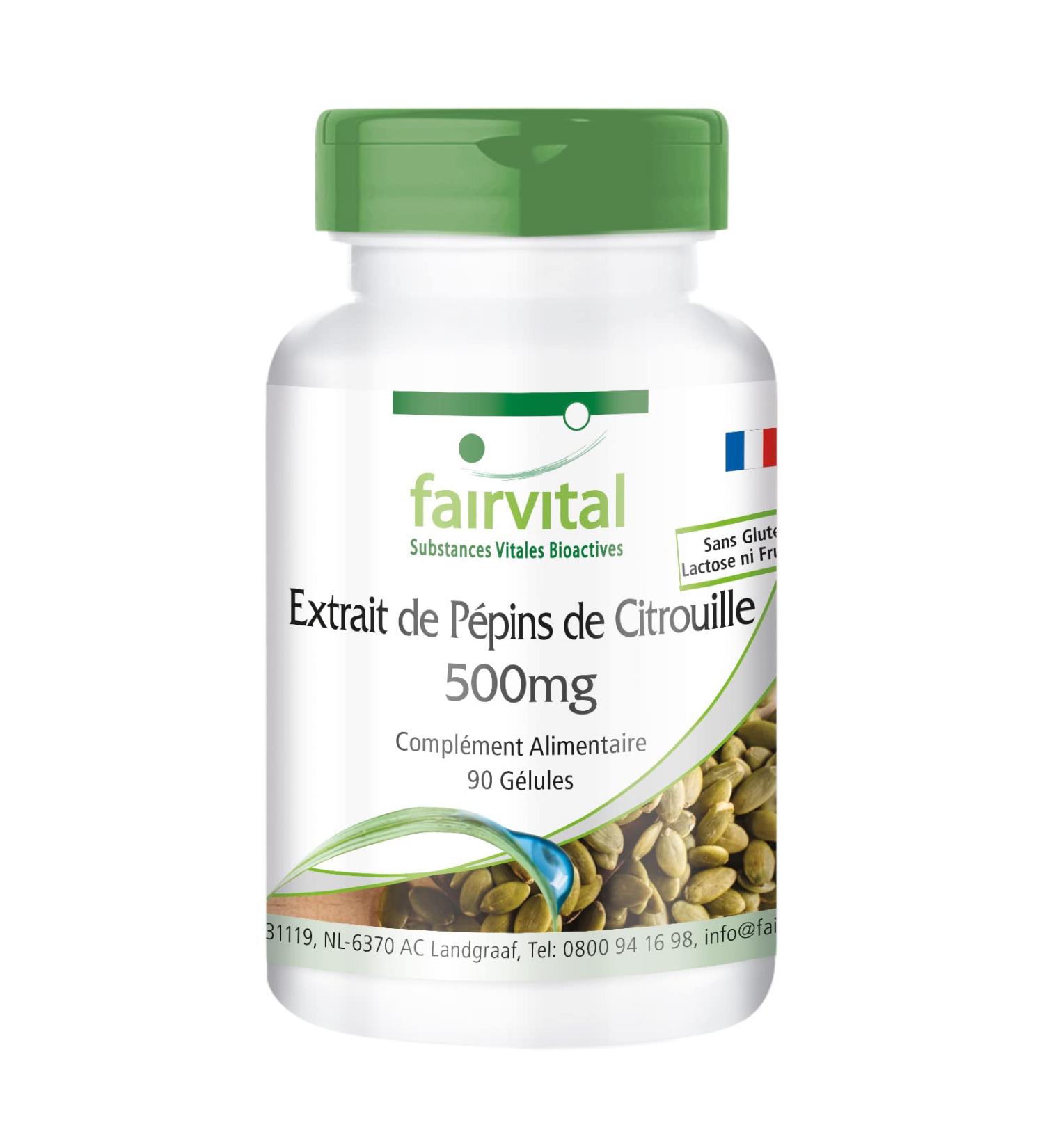 Fairvital | Pumpkin seed extract 500 mg - 90 capsules - 10 times more concentrated with selenium and vitamin E - high - Buy Online on GoSupps.com